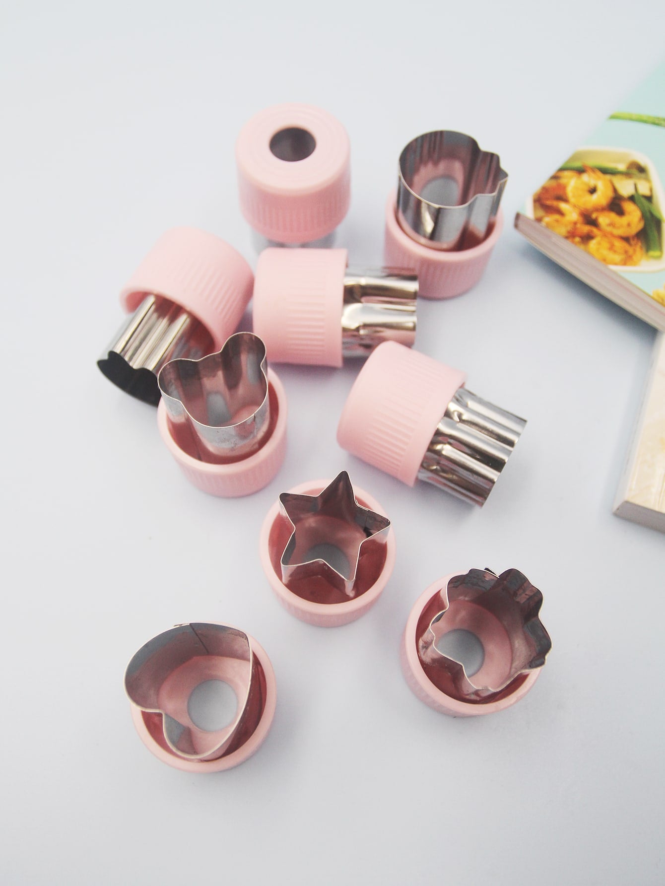 9pcs Reusable Stainless Steel Cookie Cutter,Creative Star & Heart Shaped Washable Cookie Mold For Kids