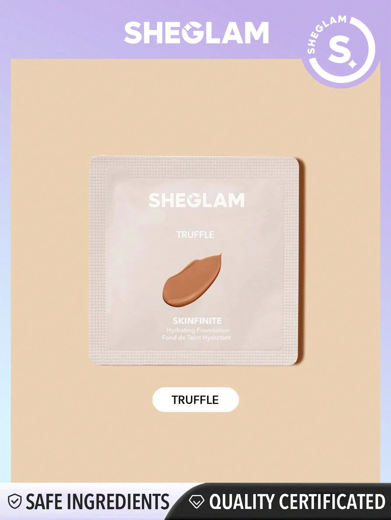SHEGLAM Skinfinite Hydrating Foundation Sample-Fair Flawless Dewy Foundation Hydrating Coverage Invisible Pore Concealer Poreless Non-Greasy Lightweight Natural Soft Liquid Foundation