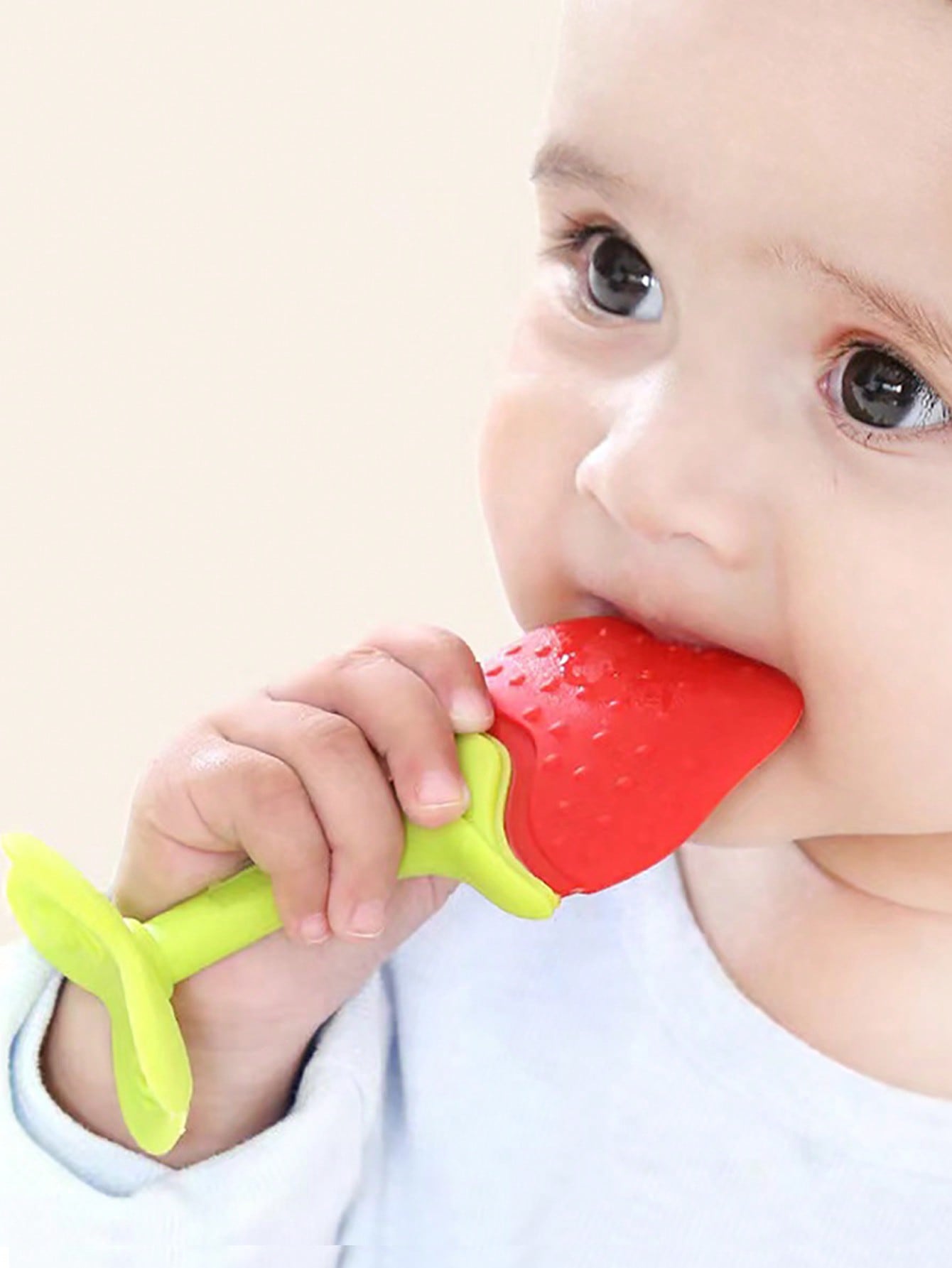 Baby Strawberry Shaped Silicone Teether