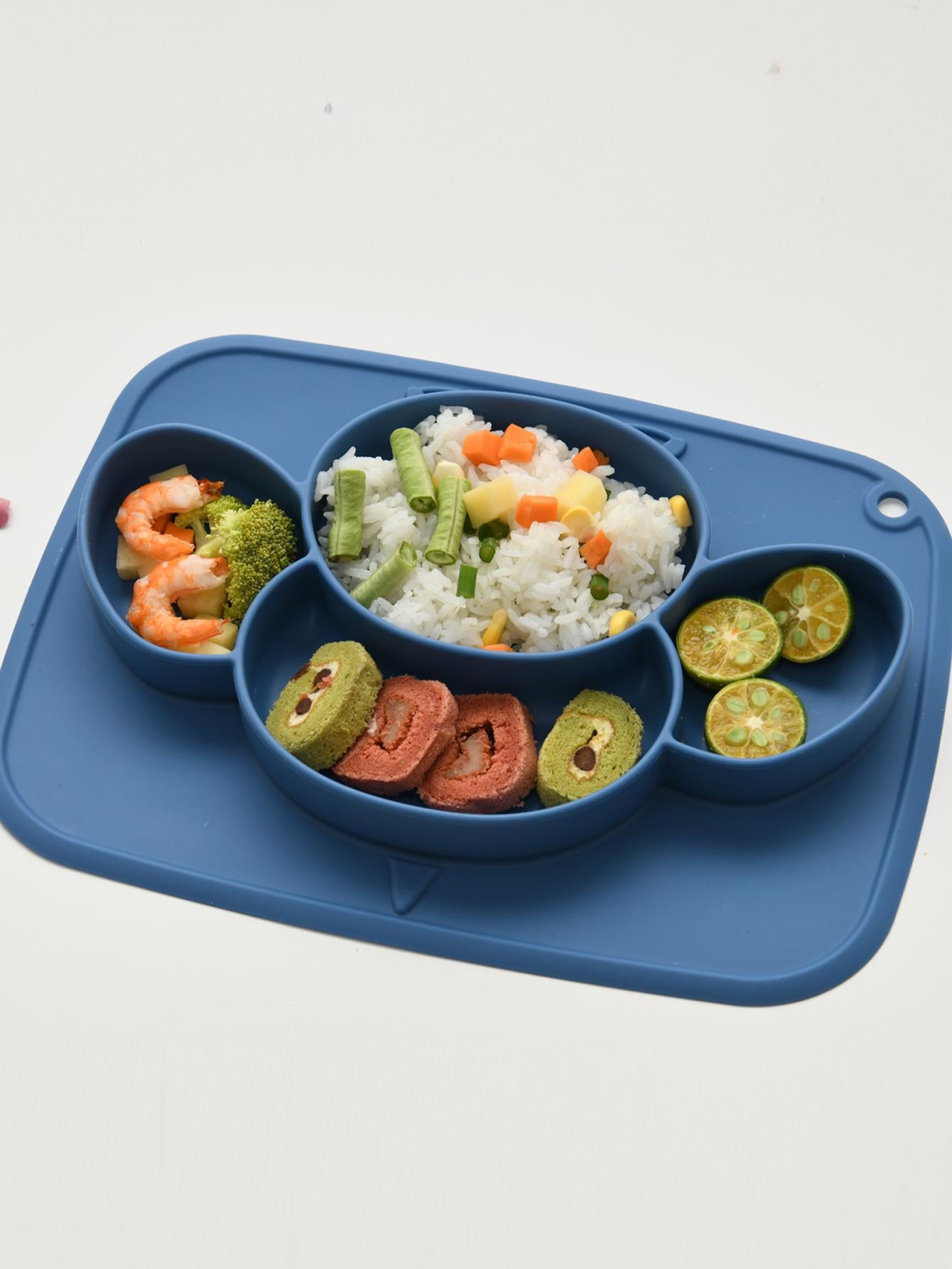 1pc Baby Bee Shaped Anti-Fall Silicone Feeding Plate