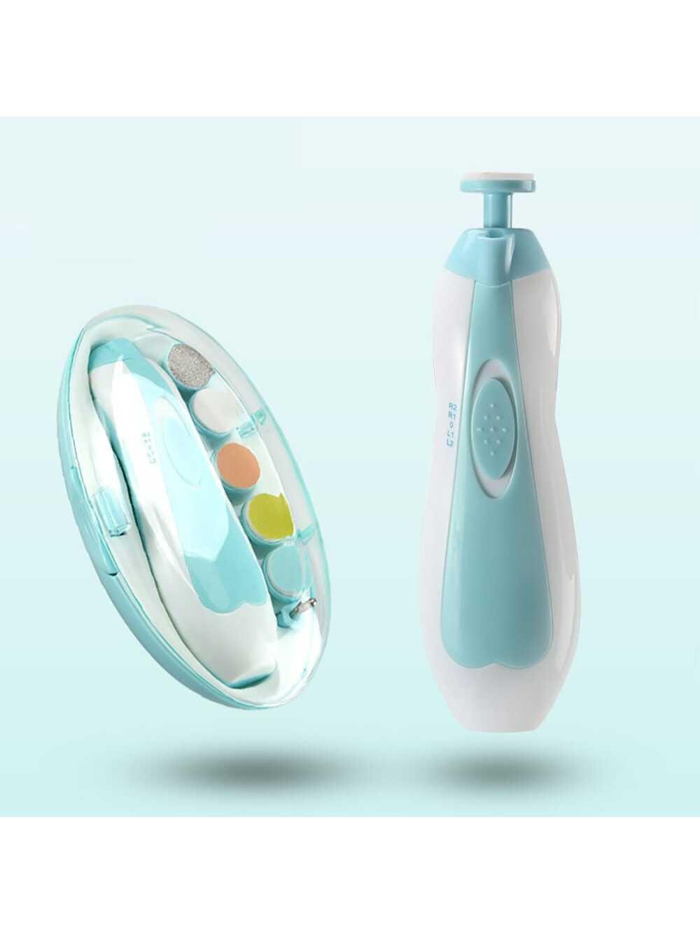 1pc Electric Nail File Six-in-one Manicure Tool Set For Infants And Toddlers With Anti-wounding And Anti-clamping Meat Function (pink)