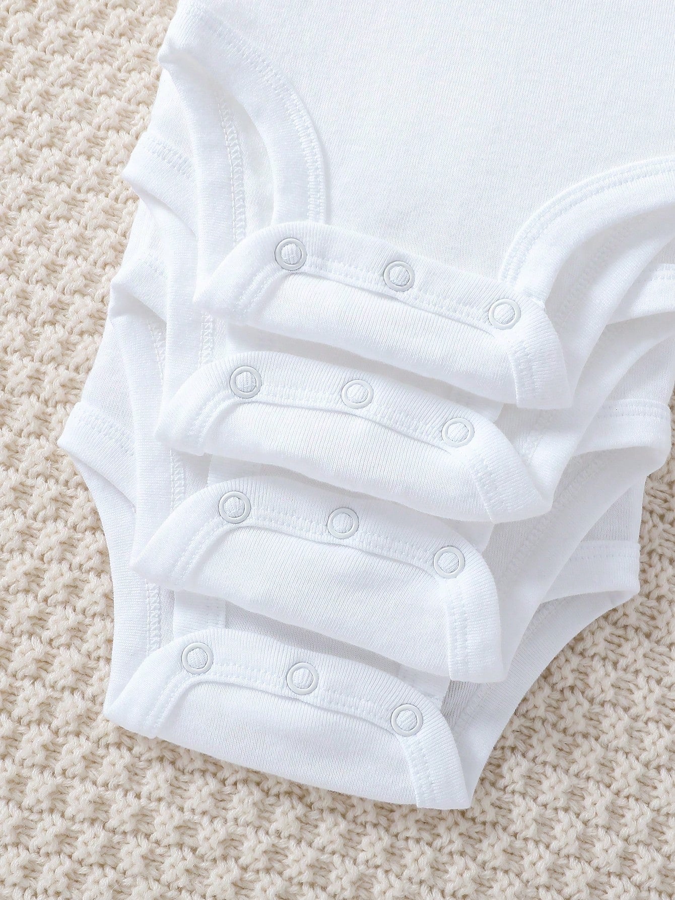 Newborn Baby Girl Four Seasons Wearable, Autumn And Winter Latest Models, Essential Tops Four-Piece Set, Practical And Versatile All-Match Solid Color Baby Tops, Baby Romper