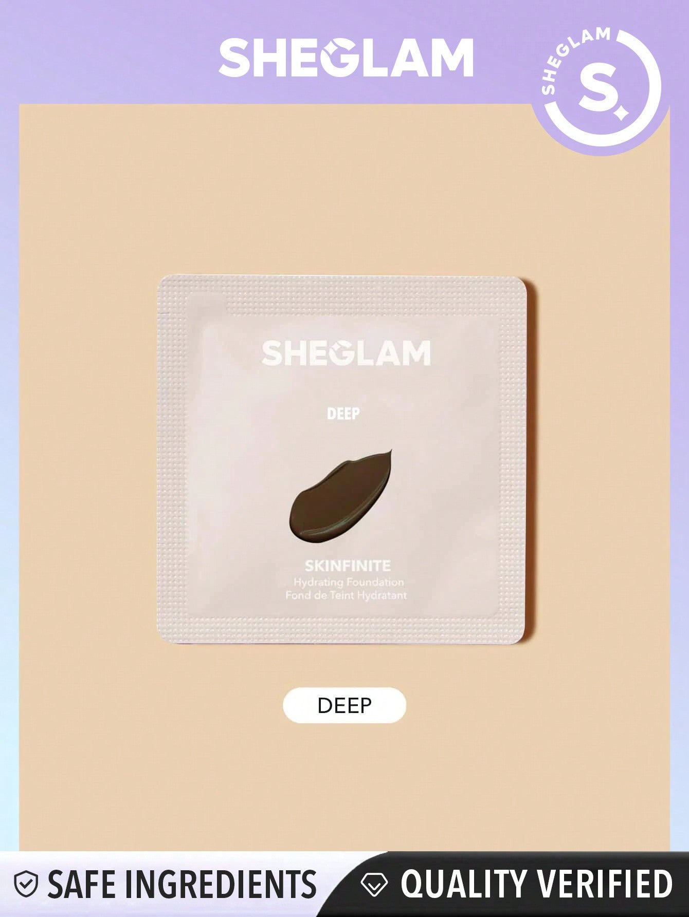 SHEGLAM Skinfinite Hydrating Foundation Sample-Fair Flawless Dewy Foundation Hydrating Coverage Invisible Pore Concealer Poreless Non-Greasy Lightweight Natural Soft Liquid Foundation