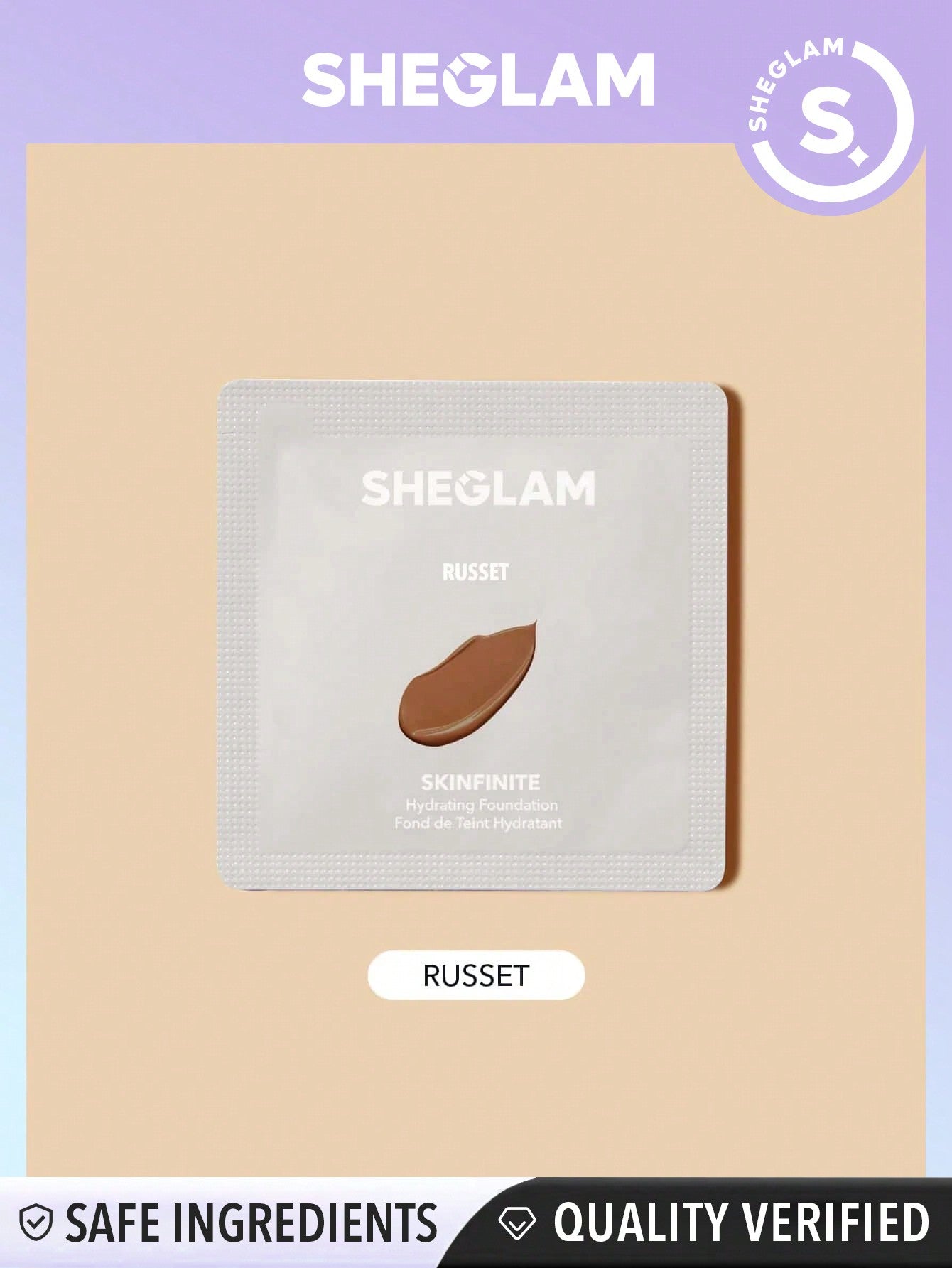 SHEGLAM Skinfinite Hydrating Foundation Sample-Fair Flawless Dewy Foundation Hydrating Coverage Invisible Pore Concealer Poreless Non-Greasy Lightweight Natural Soft Liquid Foundation