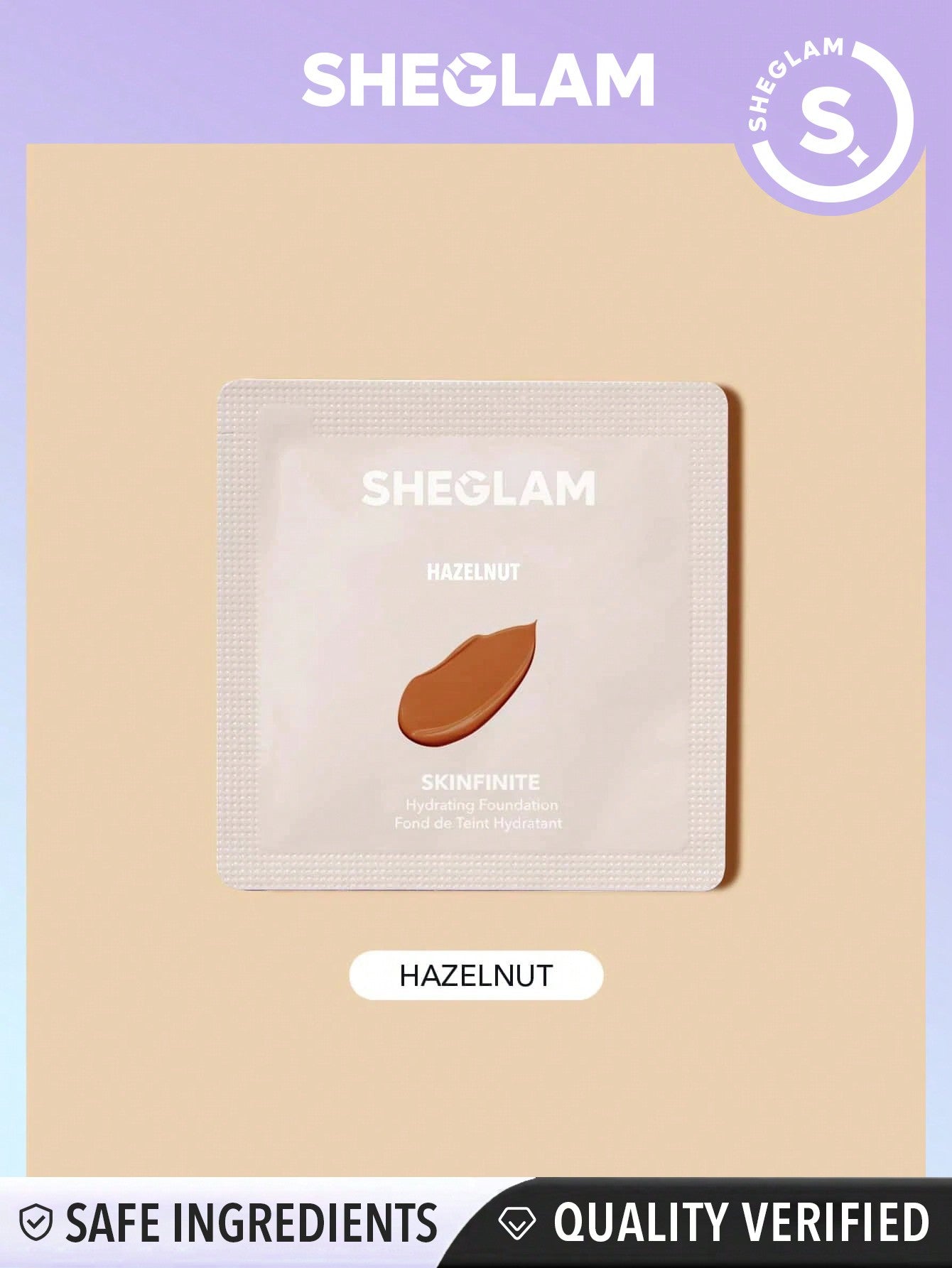 SHEGLAM Skinfinite Hydrating Foundation Sample-Fair Flawless Dewy Foundation Hydrating Coverage Invisible Pore Concealer Poreless Non-Greasy Lightweight Natural Soft Liquid Foundation