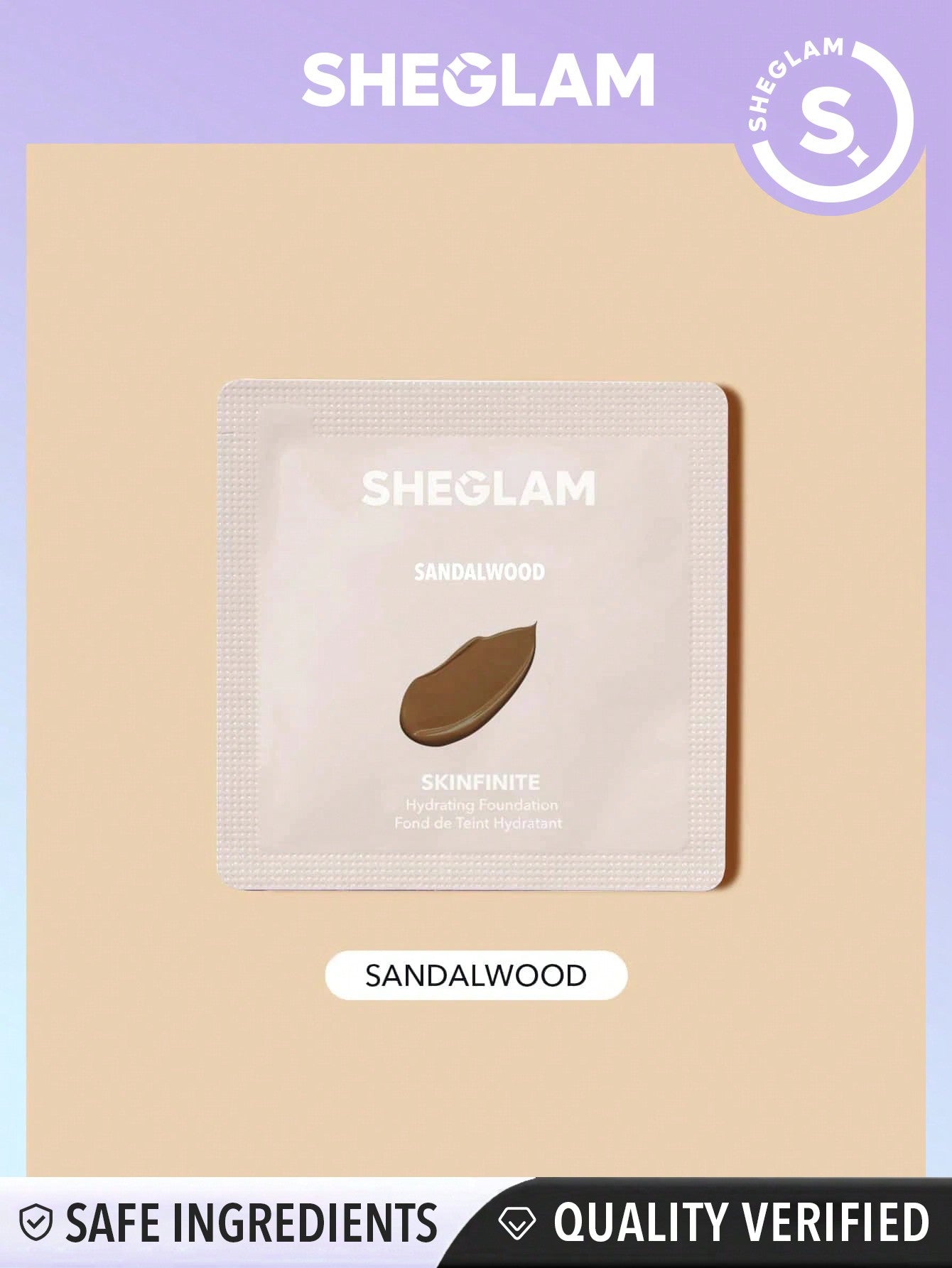 SHEGLAM Skinfinite Hydrating Foundation Sample-Fair Flawless Dewy Foundation Hydrating Coverage Invisible Pore Concealer Poreless Non-Greasy Lightweight Natural Soft Liquid Foundation