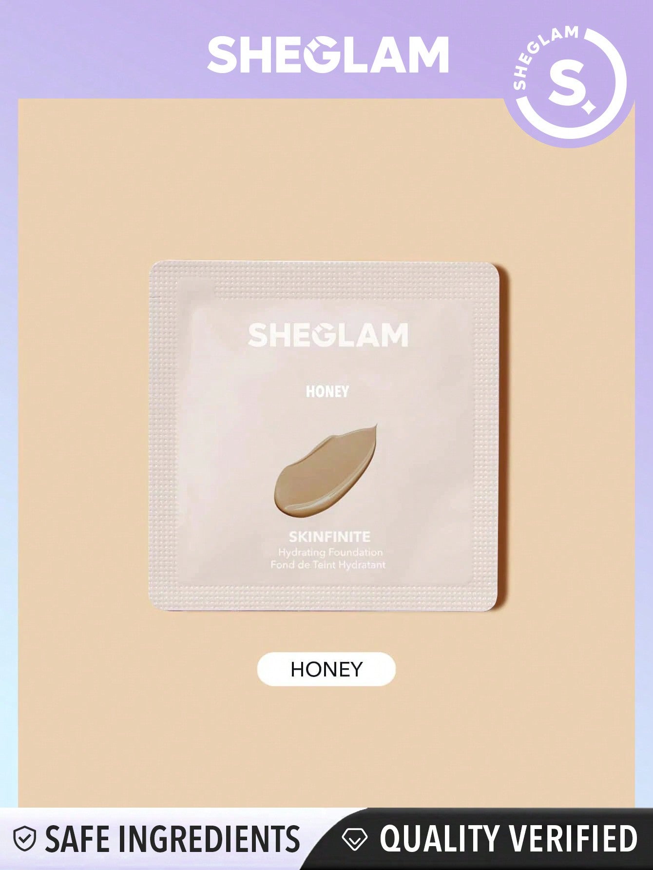 SHEGLAM Skinfinite Hydrating Foundation Sample-Fair Flawless Dewy Foundation Hydrating Coverage Invisible Pore Concealer Poreless Non-Greasy Lightweight Natural Soft Liquid Foundation