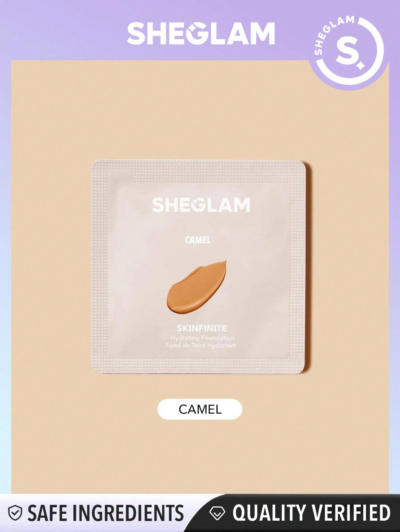 SHEGLAM Skinfinite Hydrating Foundation Sample-Fair Flawless Dewy Foundation Hydrating Coverage Invisible Pore Concealer Poreless Non-Greasy Lightweight Natural Soft Liquid Foundation