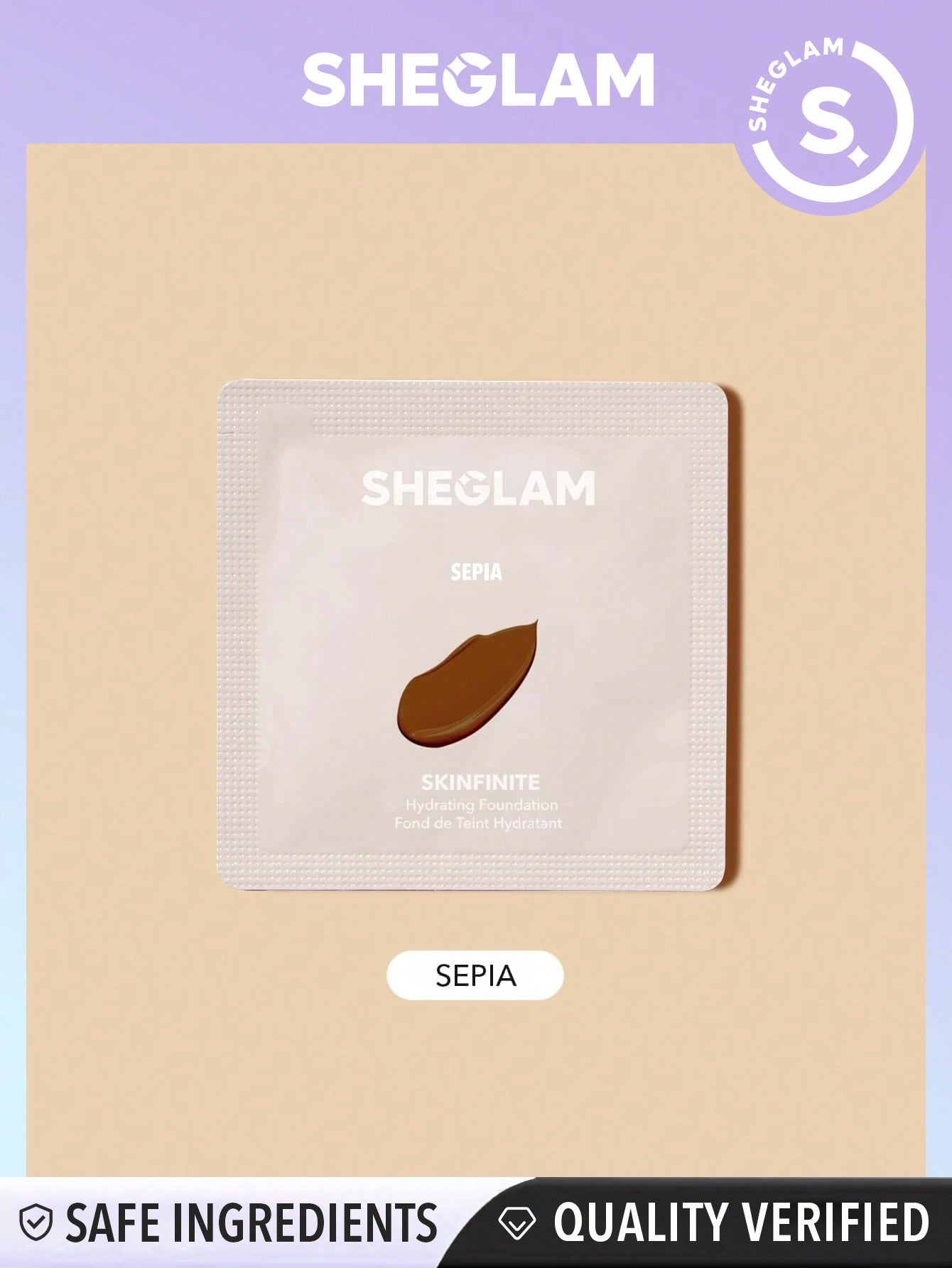 SHEGLAM Skinfinite Hydrating Foundation Sample-Fair Flawless Dewy Foundation Hydrating Coverage Invisible Pore Concealer Poreless Non-Greasy Lightweight Natural Soft Liquid Foundation