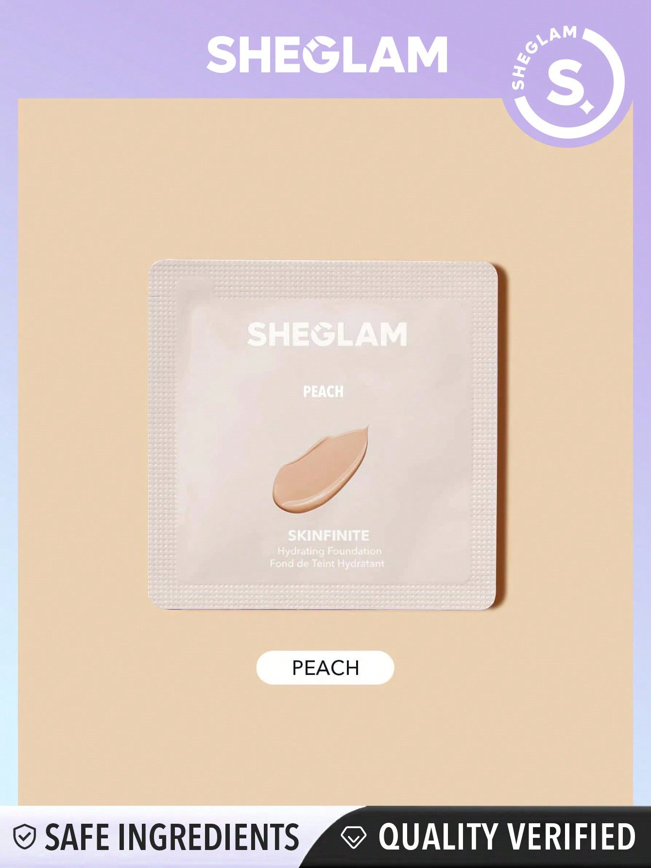 SHEGLAM Skinfinite Hydrating Foundation Sample-Fair Flawless Dewy Foundation Hydrating Coverage Invisible Pore Concealer Poreless Non-Greasy Lightweight Natural Soft Liquid Foundation