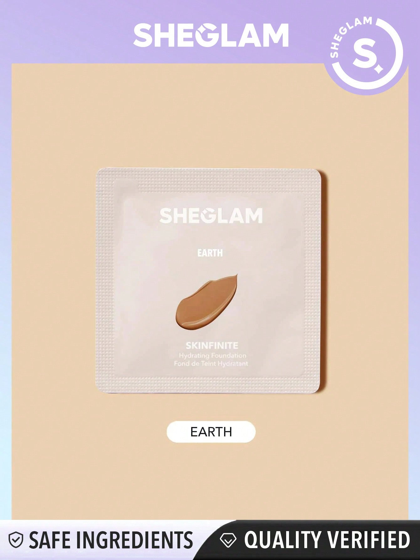 SHEGLAM Skinfinite Hydrating Foundation Sample-Fair Flawless Dewy Foundation Hydrating Coverage Invisible Pore Concealer Poreless Non-Greasy Lightweight Natural Soft Liquid Foundation