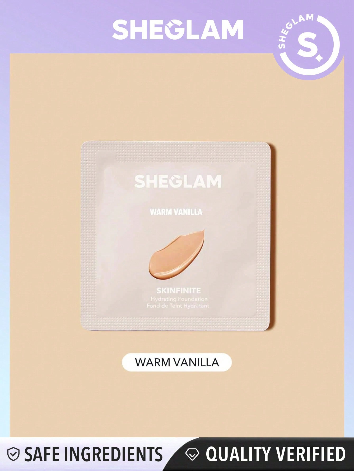 SHEGLAM Skinfinite Hydrating Foundation Sample-Fair Flawless Dewy Foundation Hydrating Coverage Invisible Pore Concealer Poreless Non-Greasy Lightweight Natural Soft Liquid Foundation