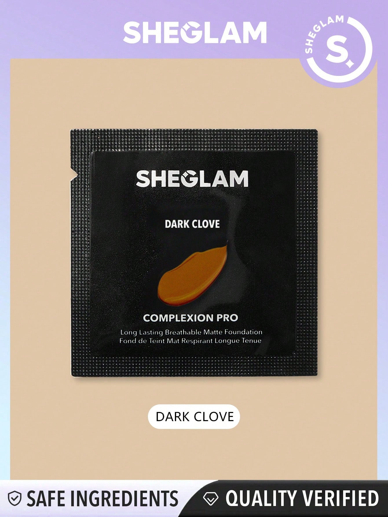 SHEGLAM Complexion Pro Long Lasting Breathable Matte Foundation Sample-Porcelain Matte Sweatproof Foundation Oil Control Full Coverage Poreless Concealer Waterproof Flawless Non-Fading Weightless Liquid Foundation