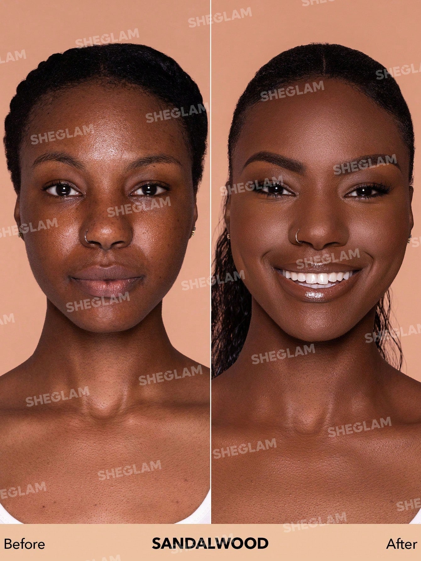 SHEGLAM Complexion Pro Long Lasting Breathable Matte Foundation Sample-Porcelain Matte Sweatproof Foundation Oil Control Full Coverage Poreless Concealer Waterproof Flawless Non-Fading Weightless Liquid Foundation