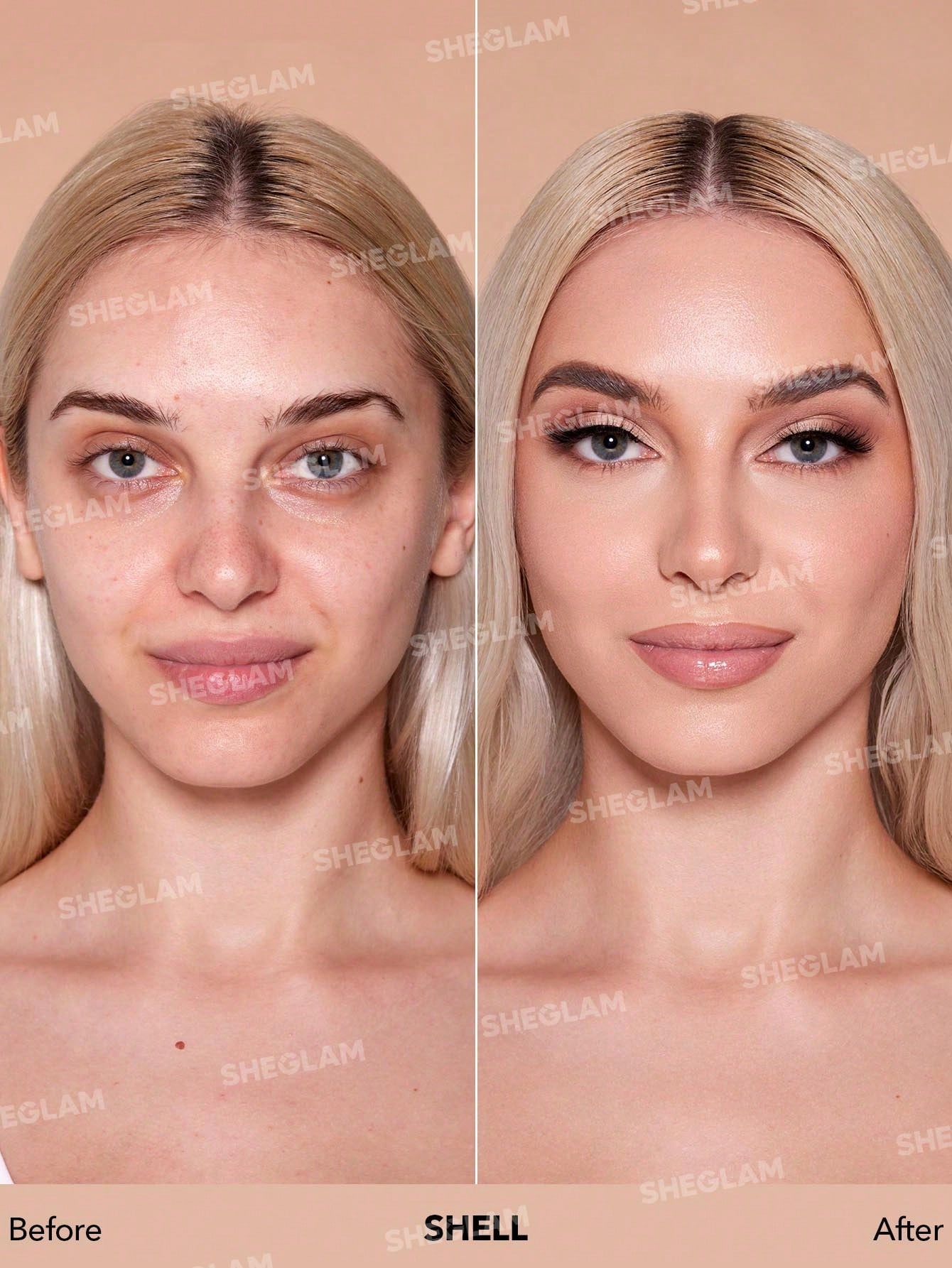 SHEGLAM Skinfinite Hydrating Foundation Sample-Fair Flawless Dewy Foundation Hydrating Coverage Invisible Pore Concealer Poreless Non-Greasy Lightweight Natural Soft Liquid Foundation