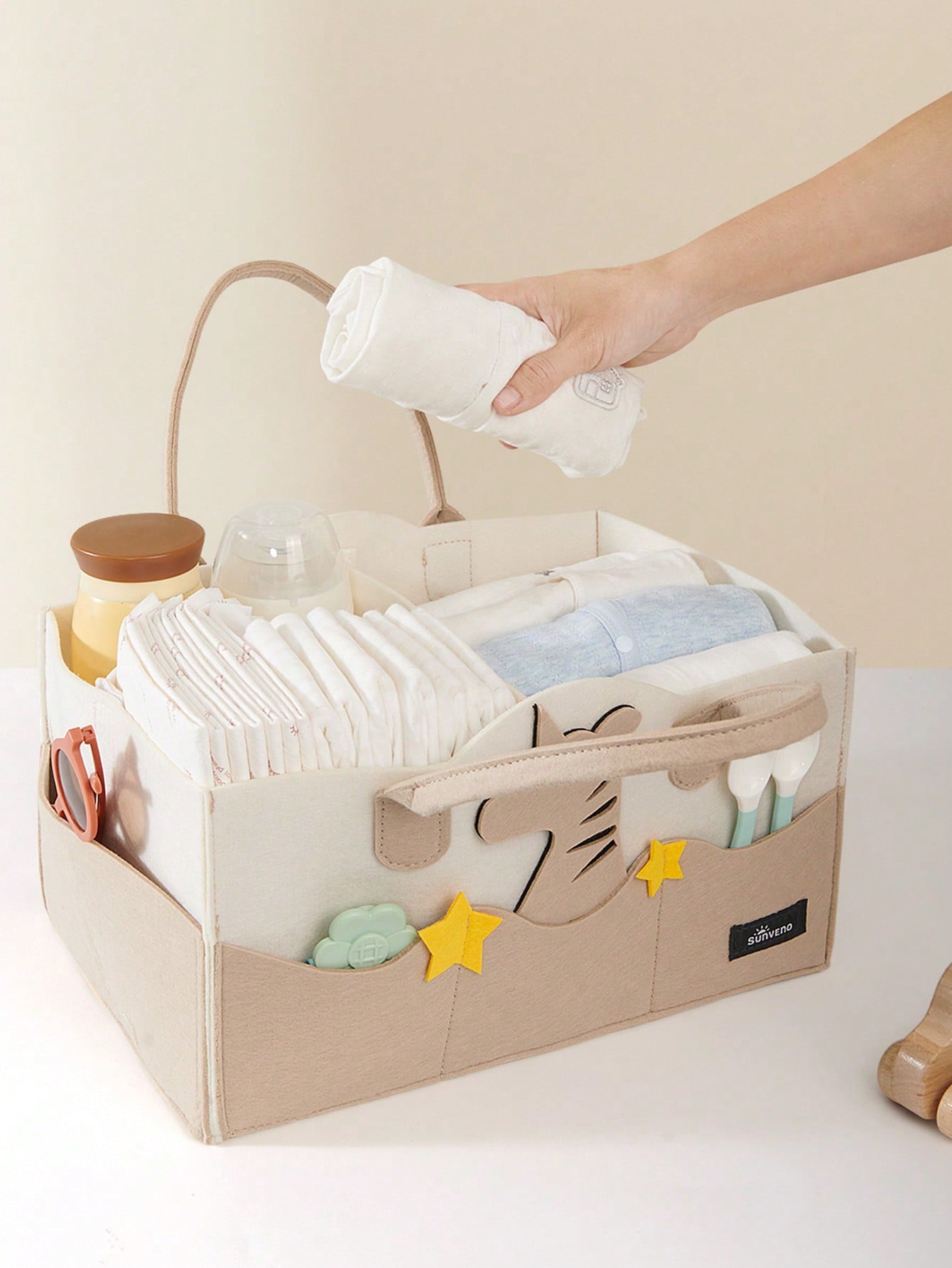 1pc Baby Diaper Caddy Organizer S Size 35x24x22cm
