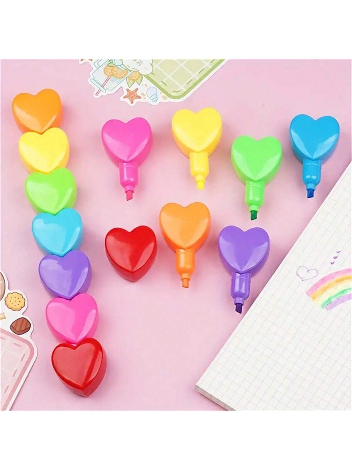 5 colors of adorable fluorescent pens, suitable for school and office fluorescent markers and children's graffiti
