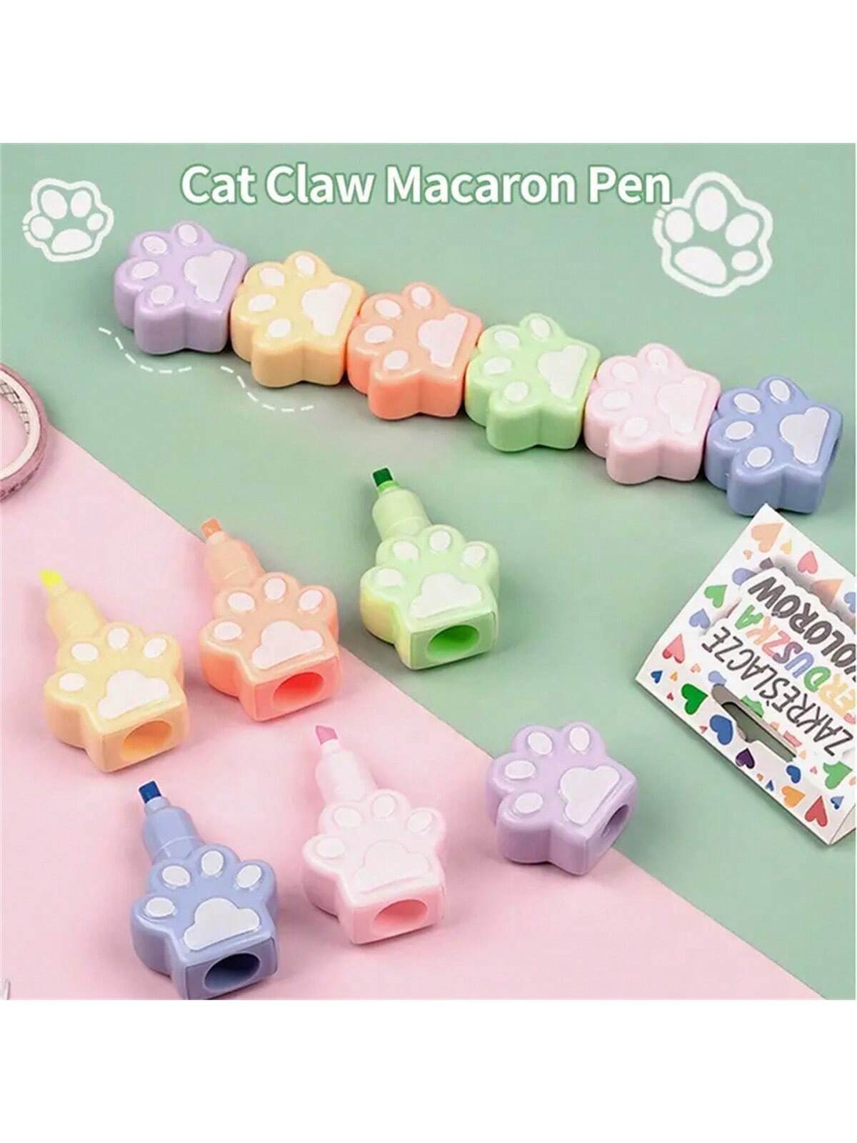 5 colors of adorable fluorescent pens, suitable for school and office fluorescent markers and children's graffiti
