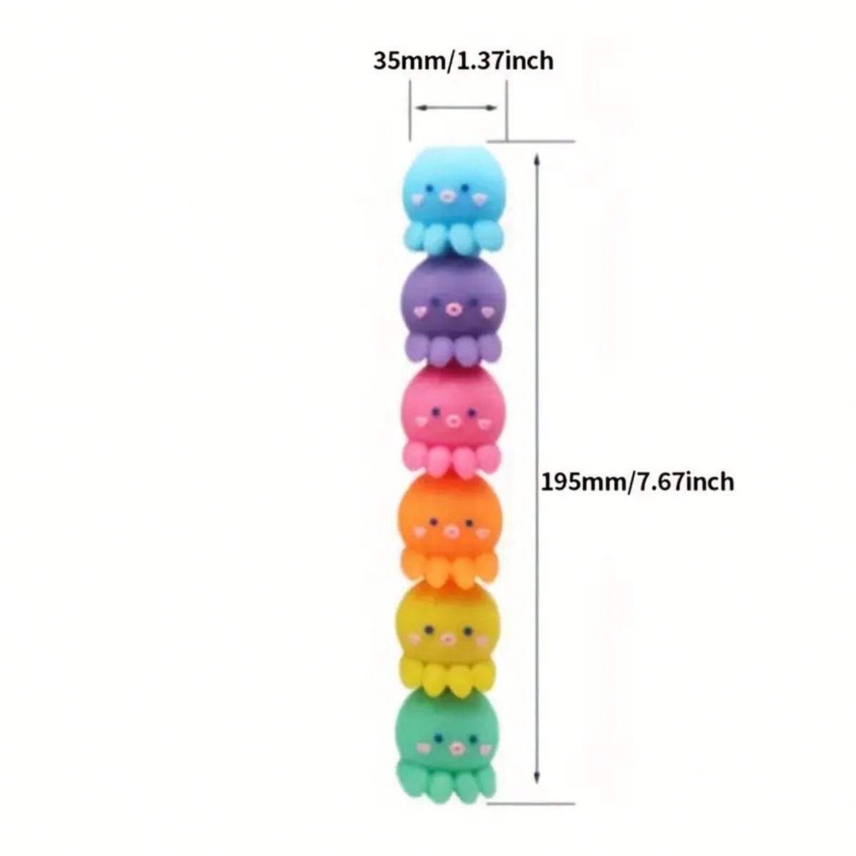 5 colors of adorable fluorescent pens, suitable for school and office fluorescent markers and children's graffiti