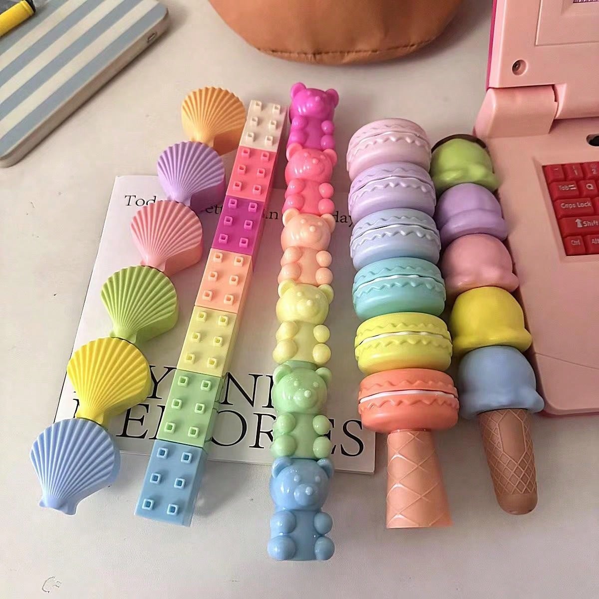 5 colors of adorable fluorescent pens, suitable for school and office fluorescent markers and children's graffiti