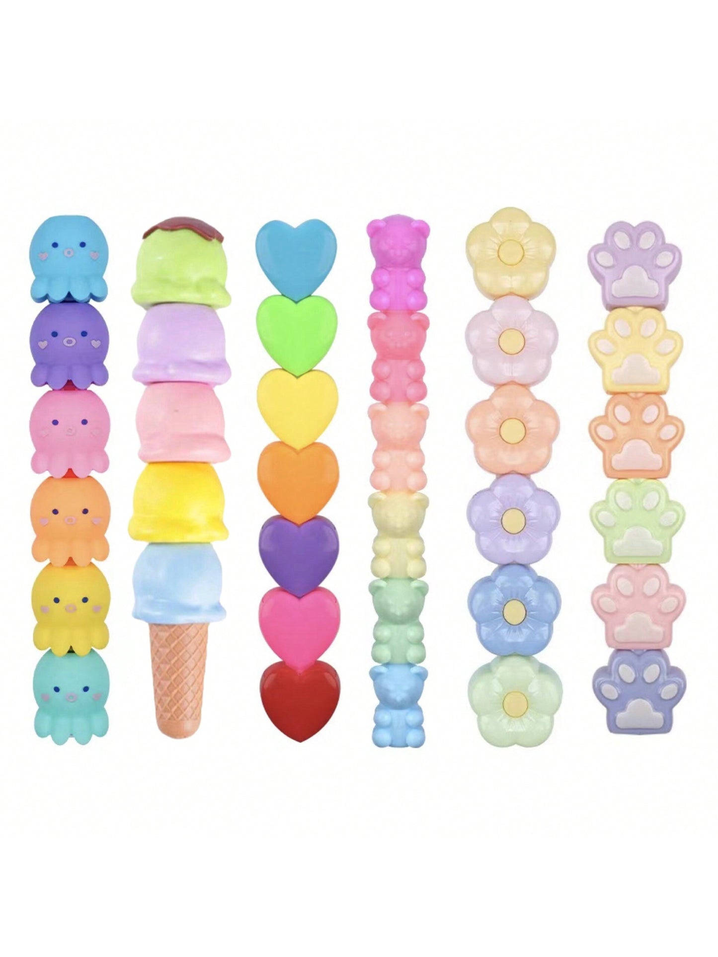 5 colors of adorable fluorescent pens, suitable for school and office fluorescent markers and children's graffiti