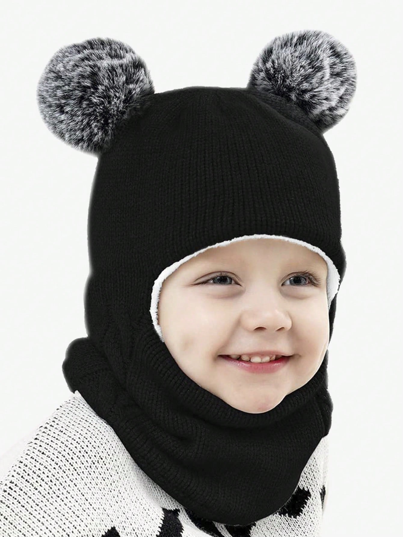 1Pc Baby Winter Warm Hat Scarf Set , Unisex Infant Toddler Kid Hat Scarf