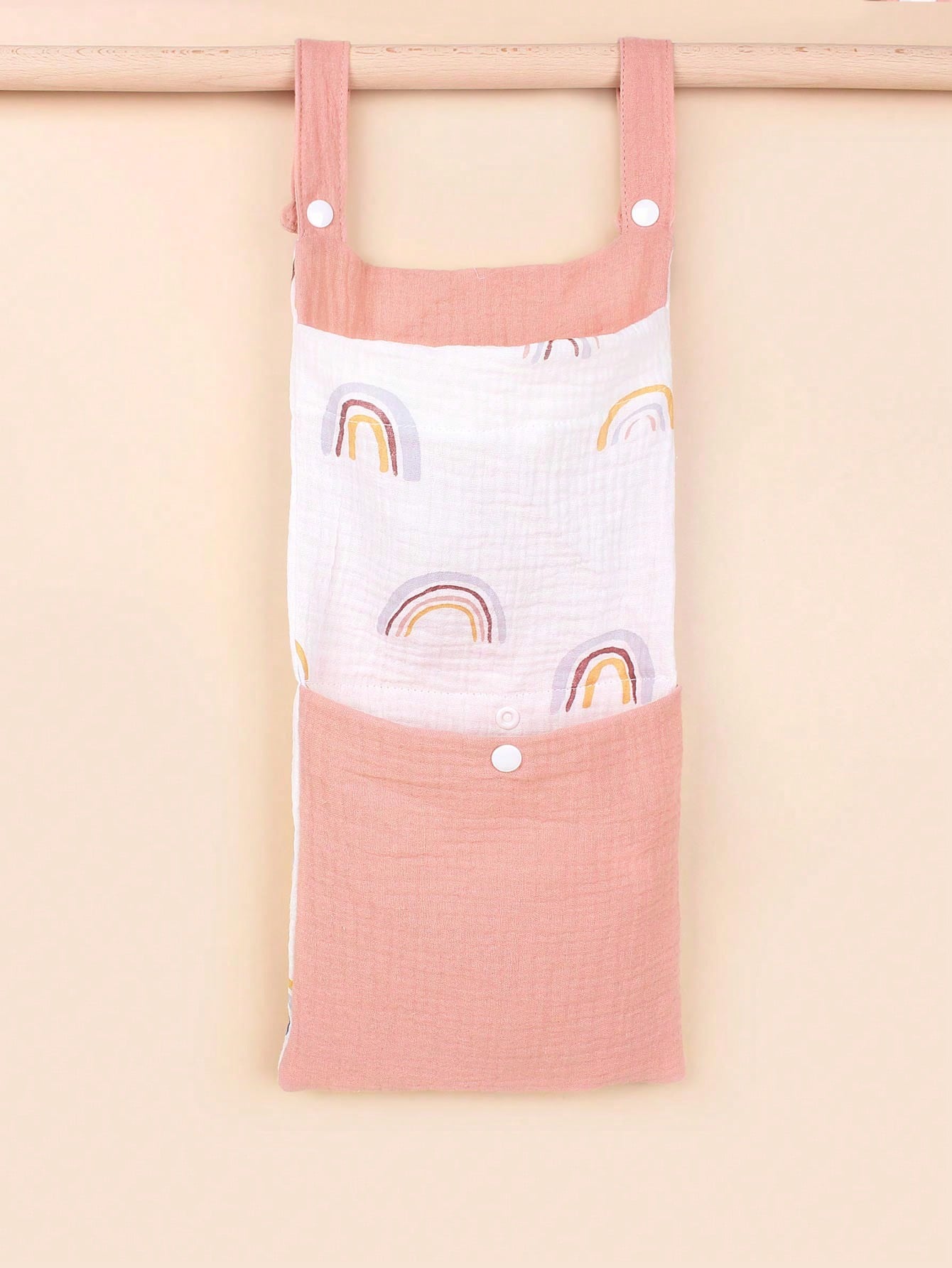 Baby Bed Hanging Storage Bag, Diaper Organizer, Multipurpose Stroller Hanging Bag, Nursery Room Decor