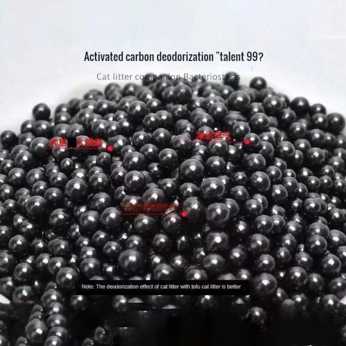 1pc 300g Kitten Toilet Cleaning Supplies Cat Litter Deodorant Beads Artifact Pet Odor Activated Carbon Absorbs Cat Sand Stink