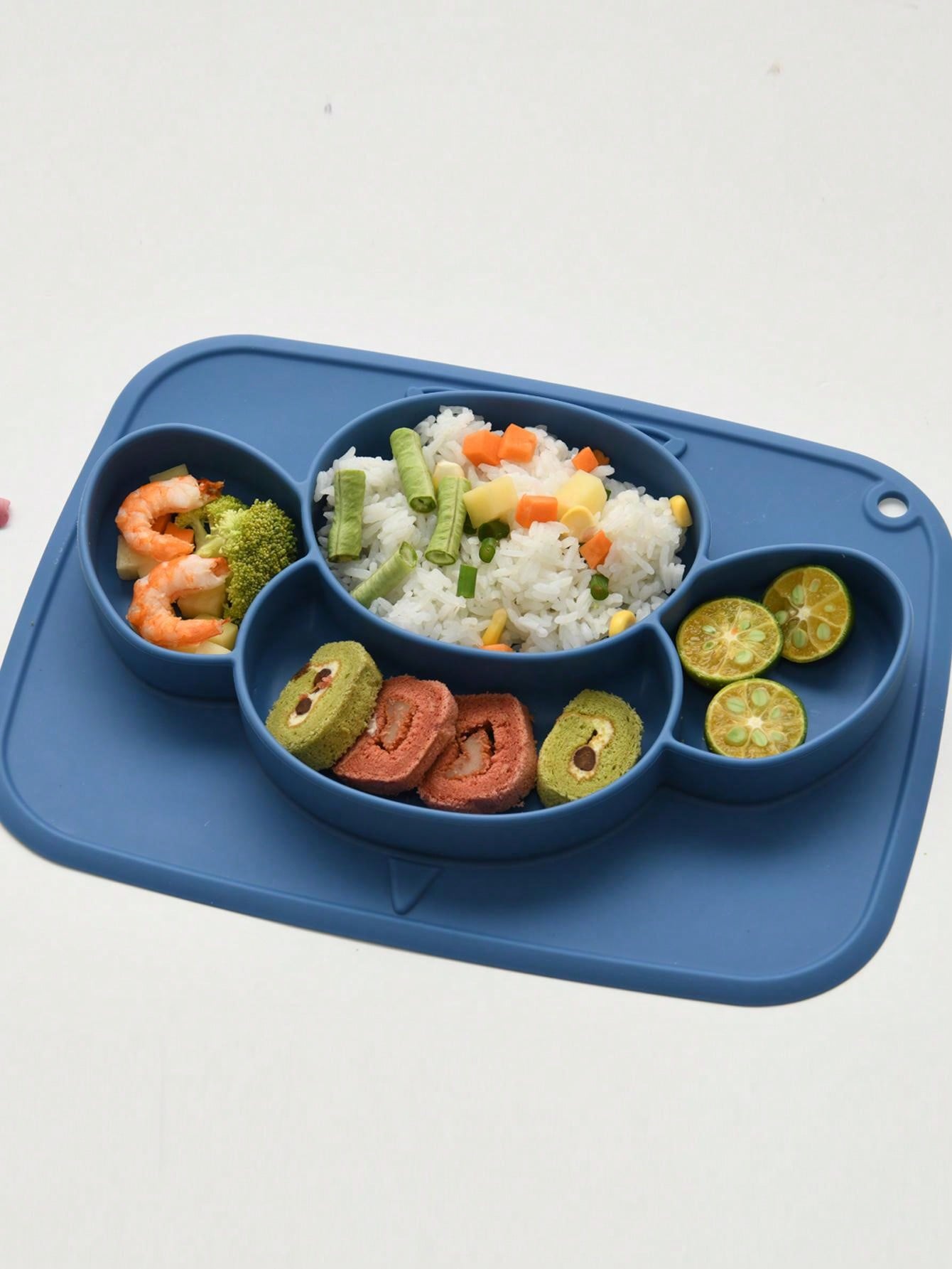 1pc Baby Bee Shaped Anti-Fall Silicone Feeding Plate