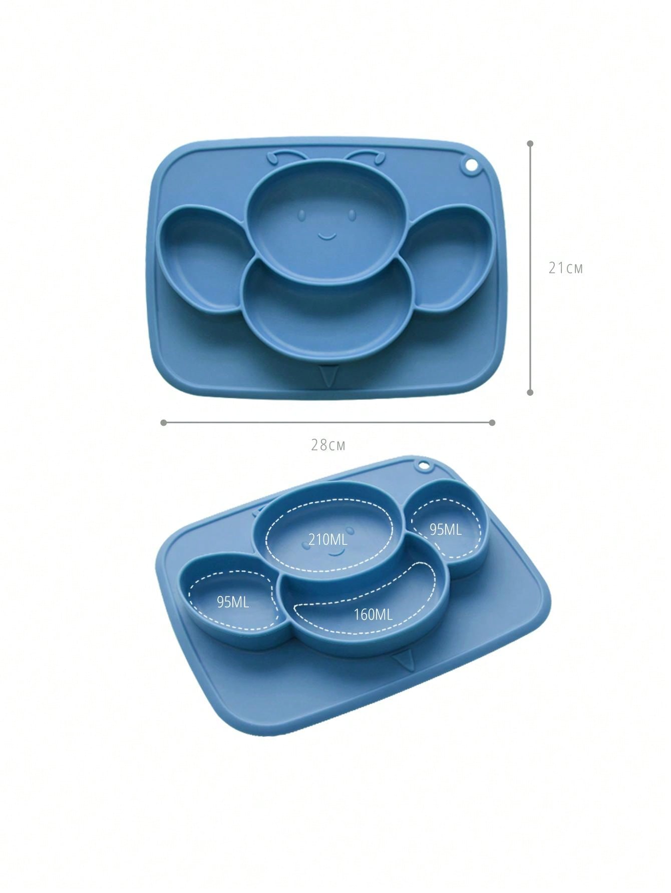 1pc Baby Bee Shaped Anti-Fall Silicone Feeding Plate