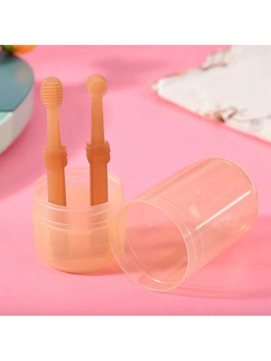 2pcs/set Pet Cat & Dog Silicone Finger Toothbrush, Bad Breath & Teeth Cleaning Tool