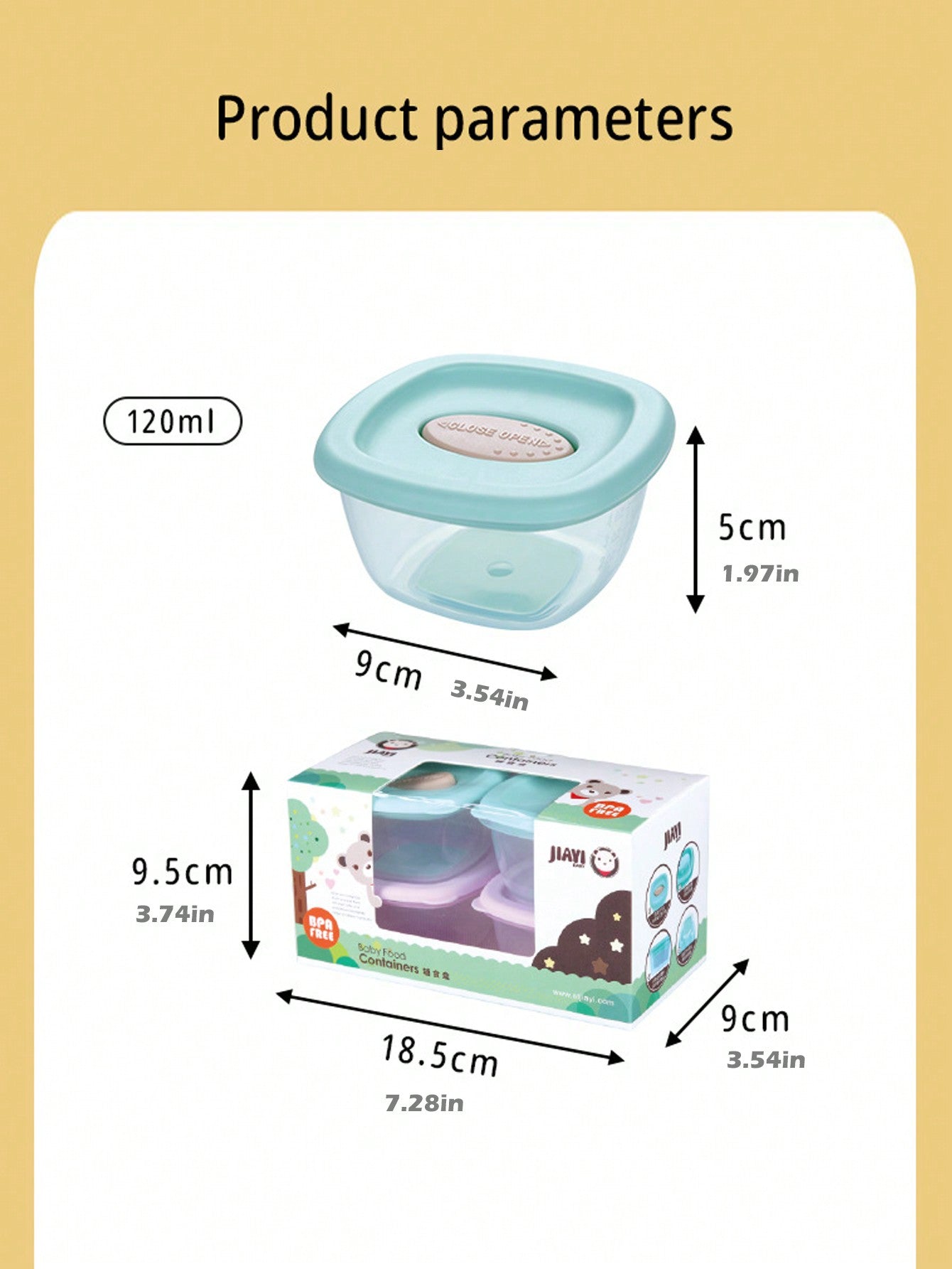 4pcs Portable Baby Food Storage Container, Sealed And Safe For Storing Snacks, Baby Food