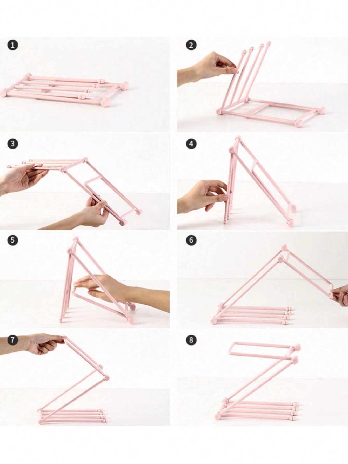 Hairband/Hairband Storage Rack Vertical Pink Foldable