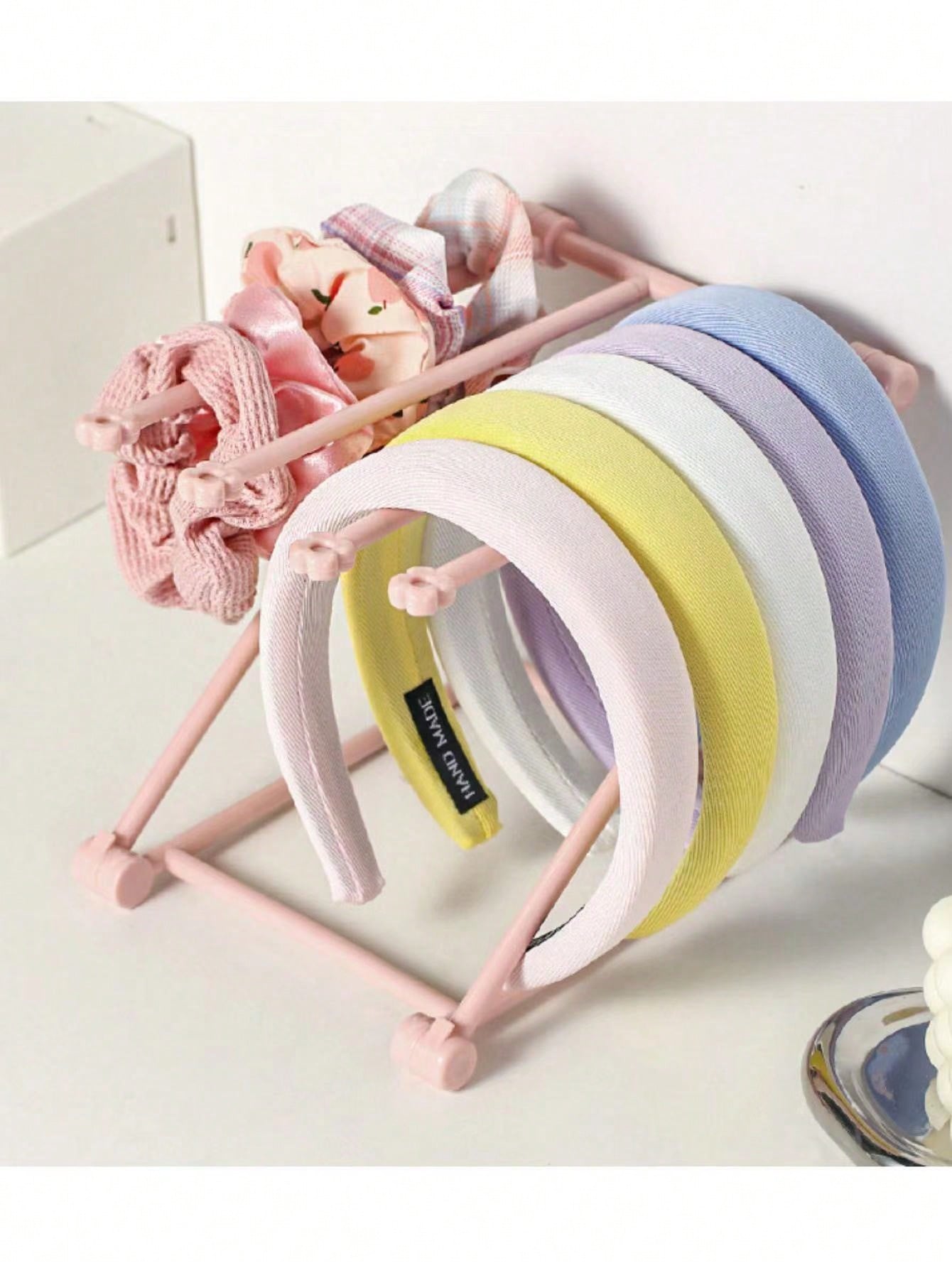 Hairband/Hairband Storage Rack Vertical Pink Foldable