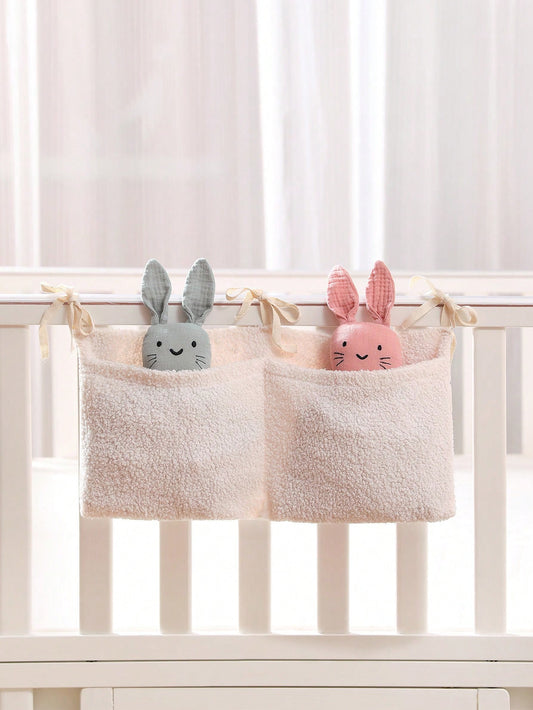 Baby Crib Stroller Storage Hanging Bag Double-Compartment Multi-Function Diaper Diaper Bottle Teething Toy Storage Bag