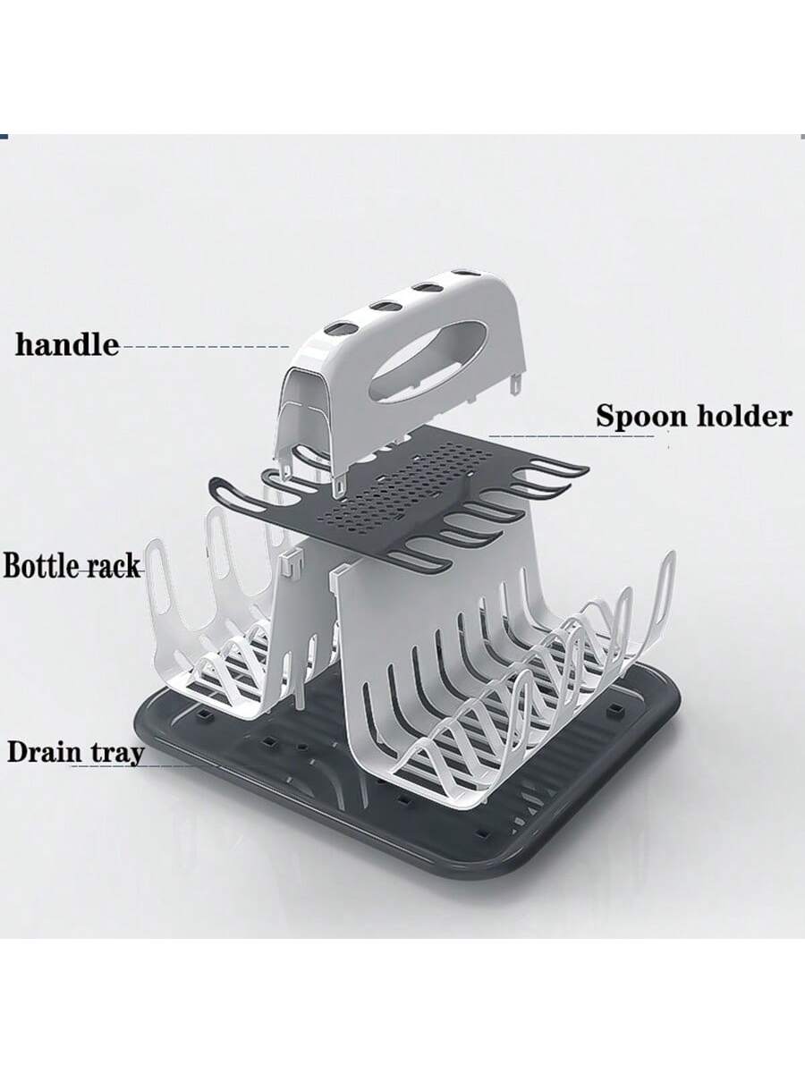 Baby Bottle Drying Rack With Water Cup Storage Box