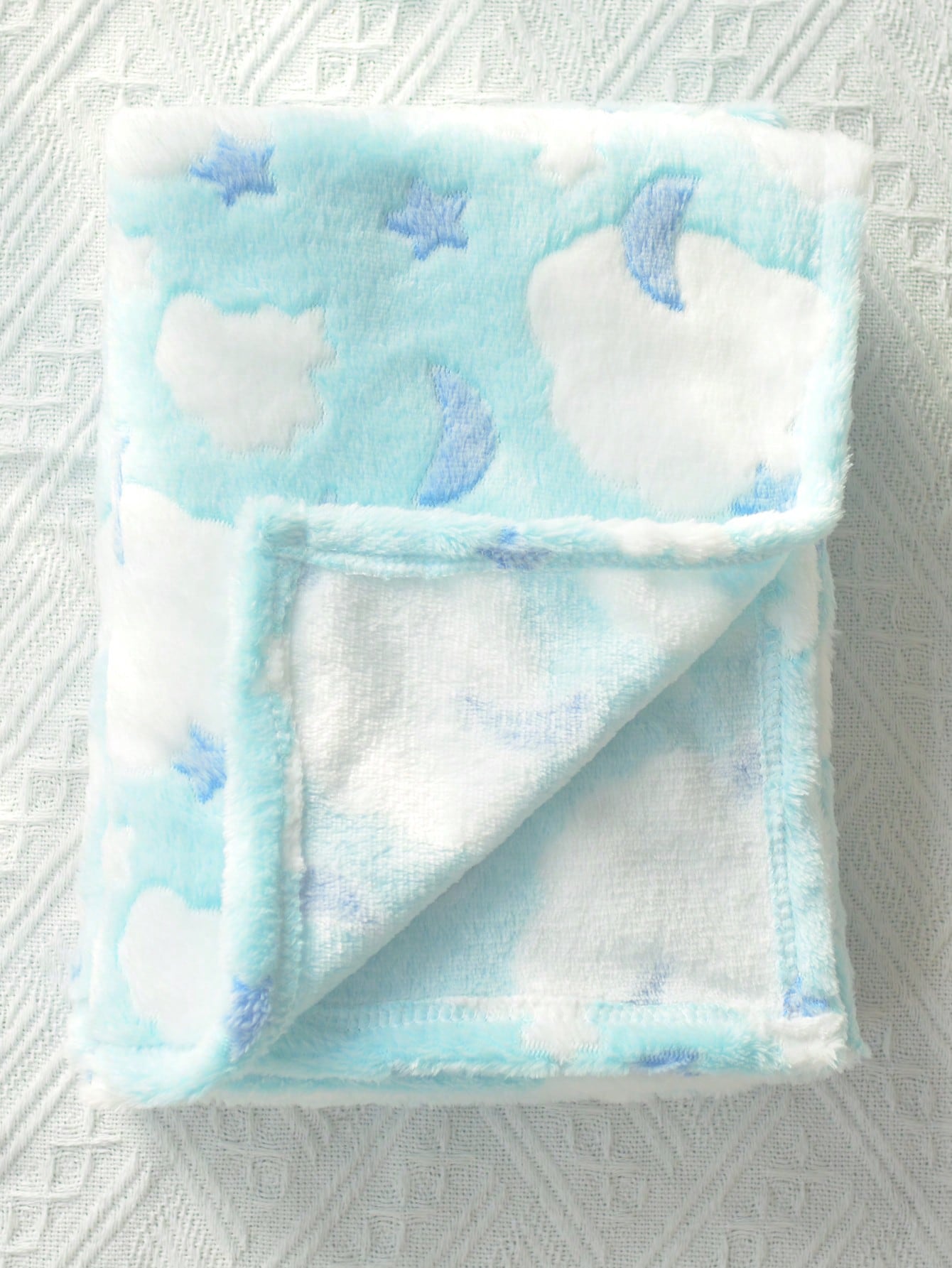 1pc Unisex Newborn Plush Swaddling Blanket, Super Soft, Warm, Breathable, Suitable For Baby Strollers