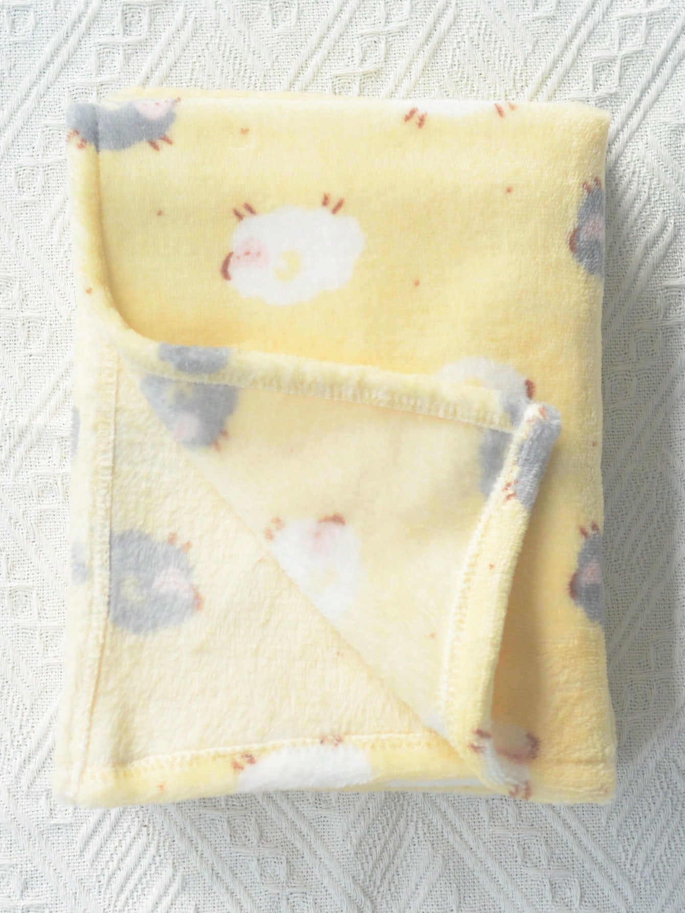 1pc Unisex Newborn Plush Swaddling Blanket, Super Soft, Warm, Breathable, Suitable For Baby Strollers