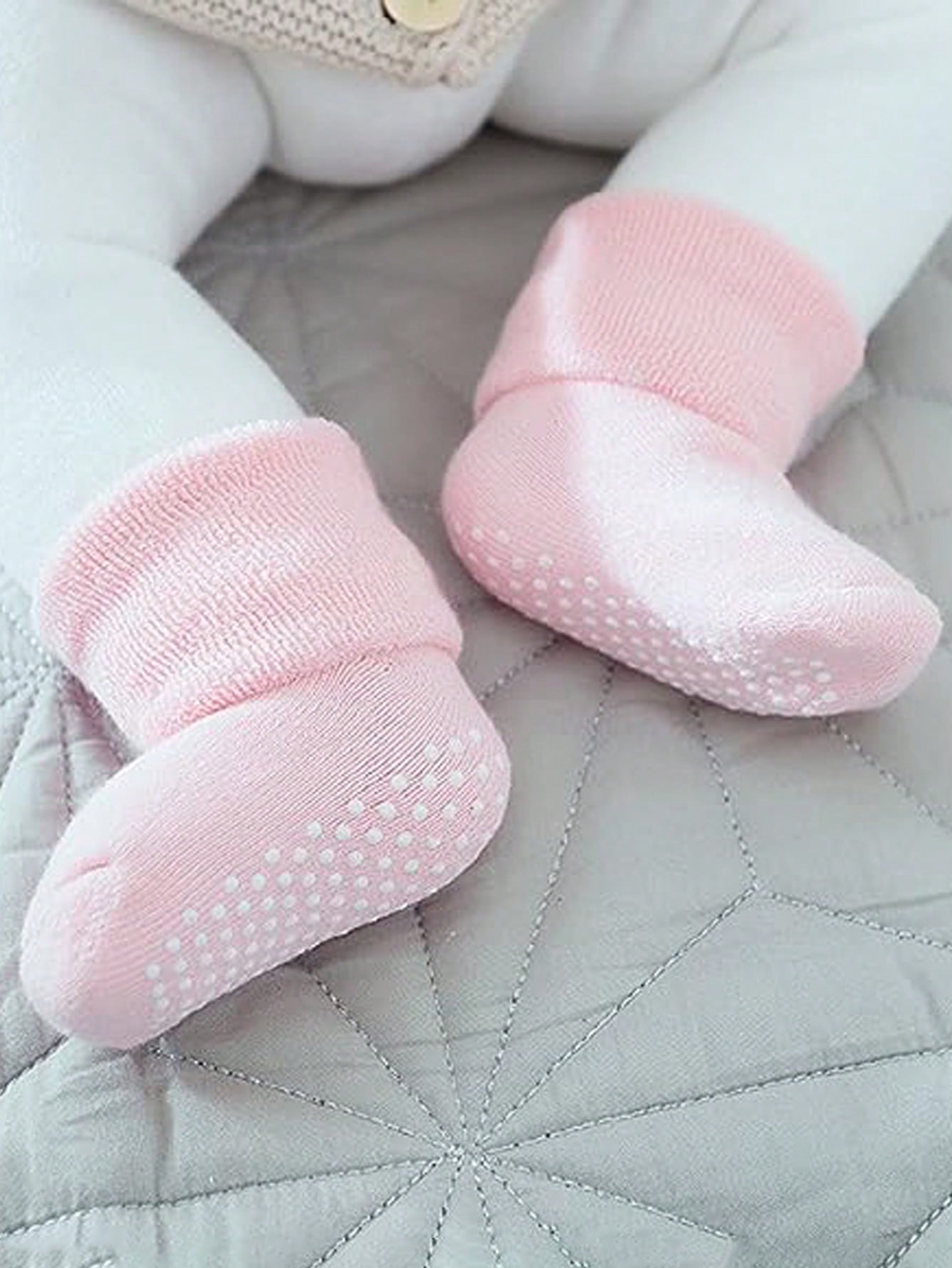 6 Pairs Baby Toddler Kids Ankle Crew Socks With Grips Unisex Warm Thick Winter Socks