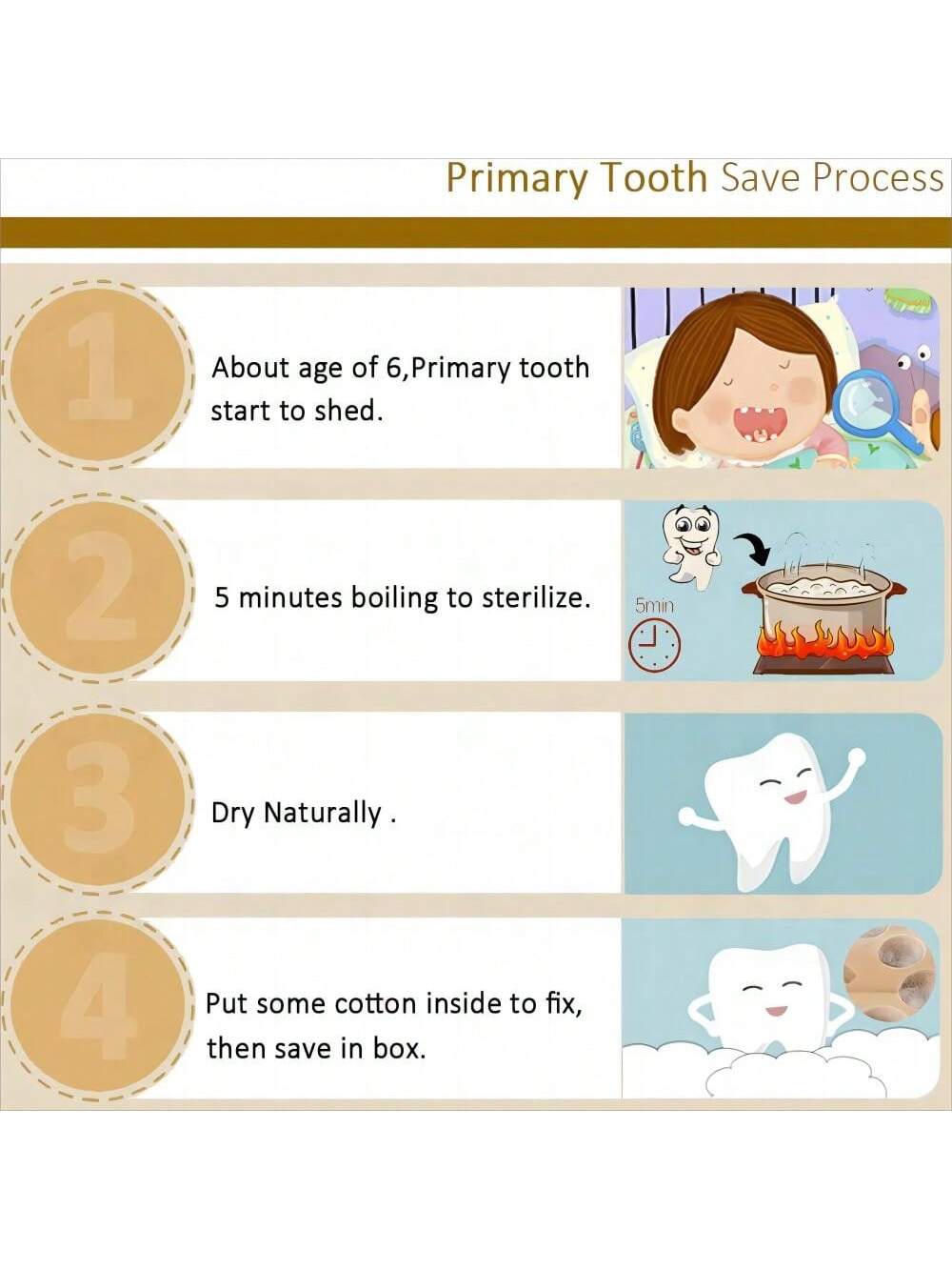 1pc Baby Teeth Keepsake Box, Wooden Tooth Storage Box, Unisex Baby Tooth Fairy Gift