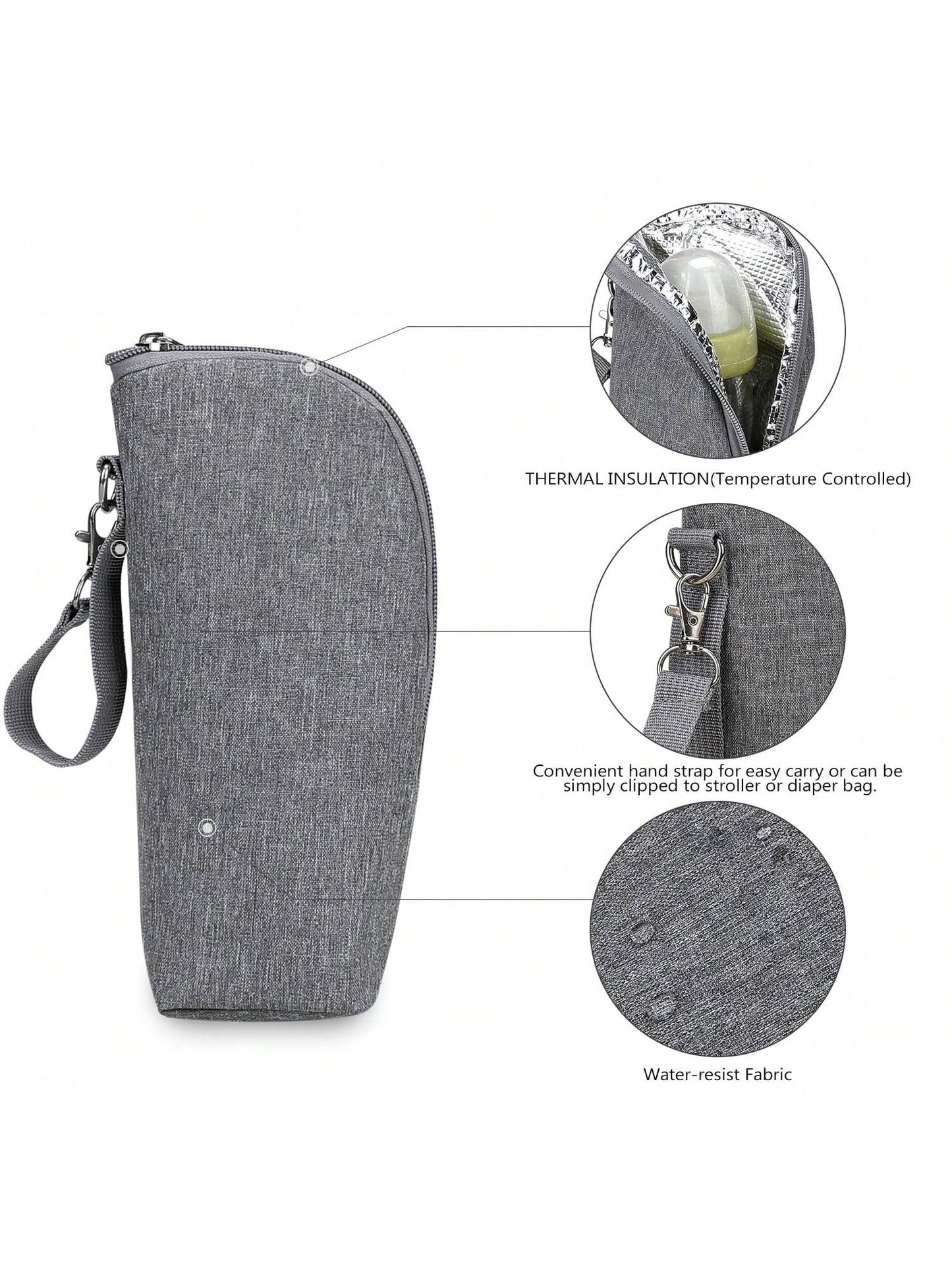 Waterproof Cartoon Thermal Insulated Portable Bottle Bag With Hanging Strap For Strollers, Thickened Constant Temperature Portable Cup Cover