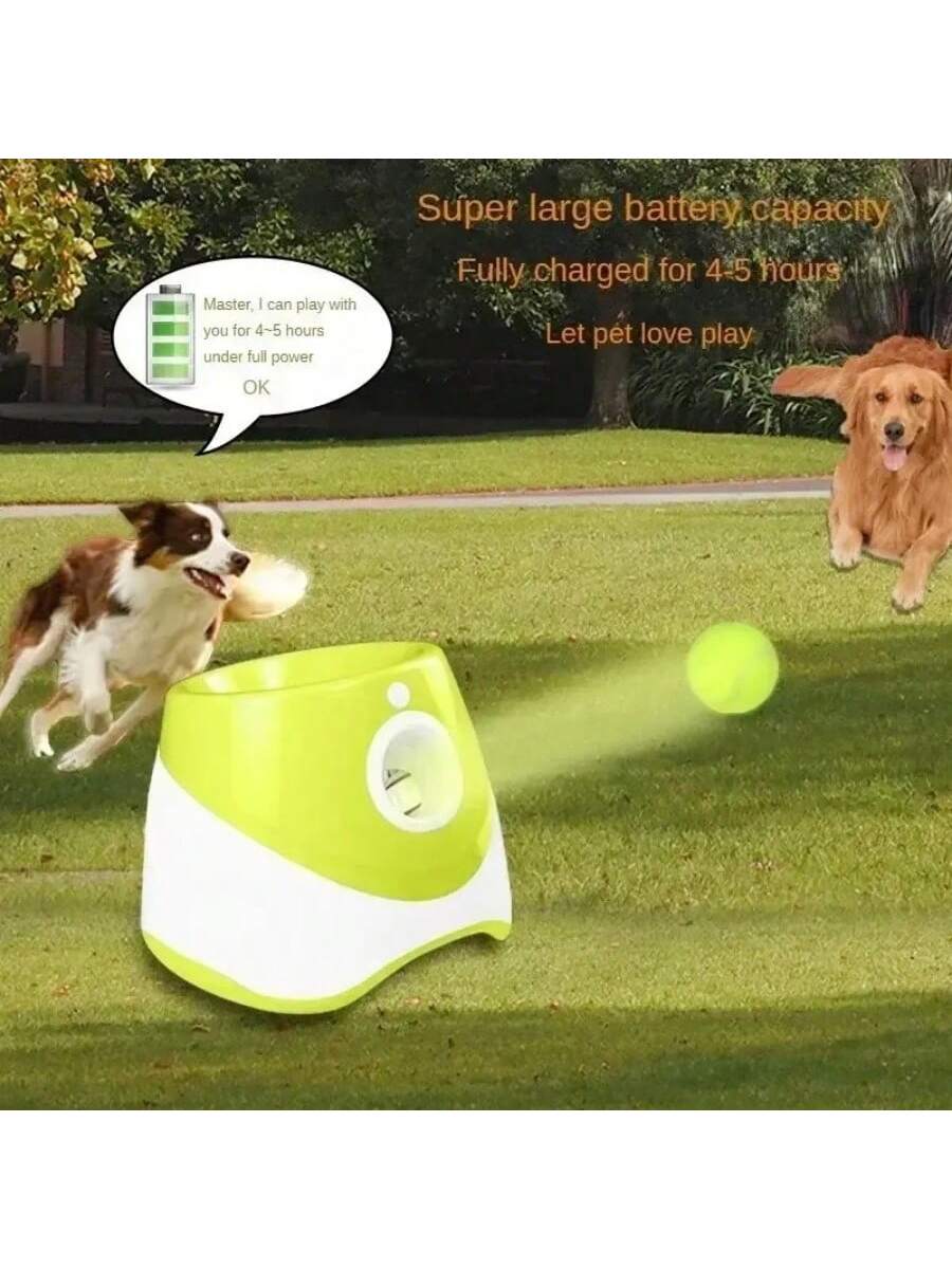 Dog Ball Launcher Automatic Interactive Toy With Rechargeable High Cap SAFICCO