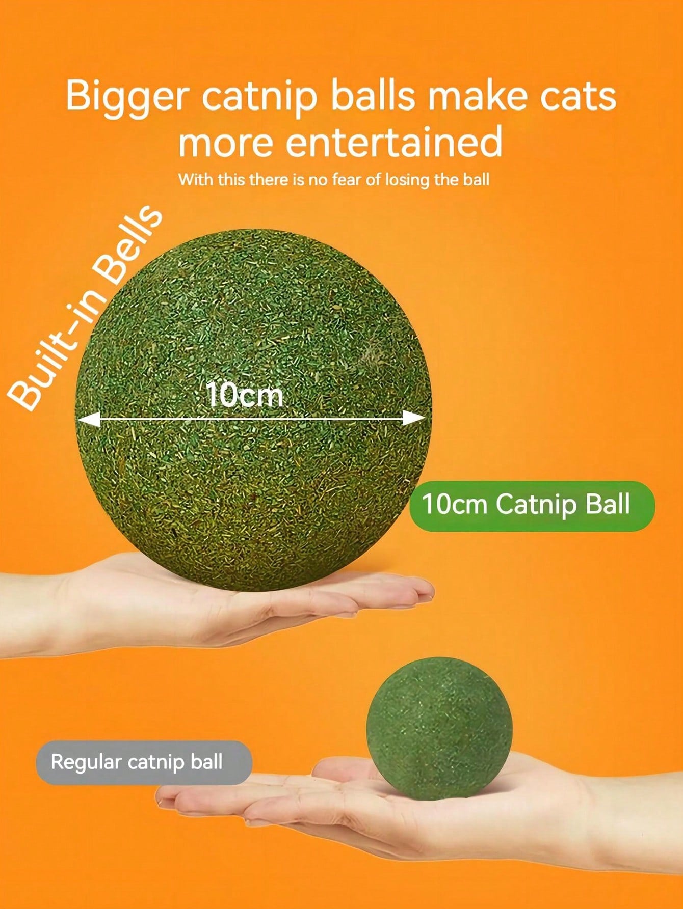 1pc Extra Large Catnip & Cat Grass Ball Toy For Cats, Consuming Energy And Reducing Boredom