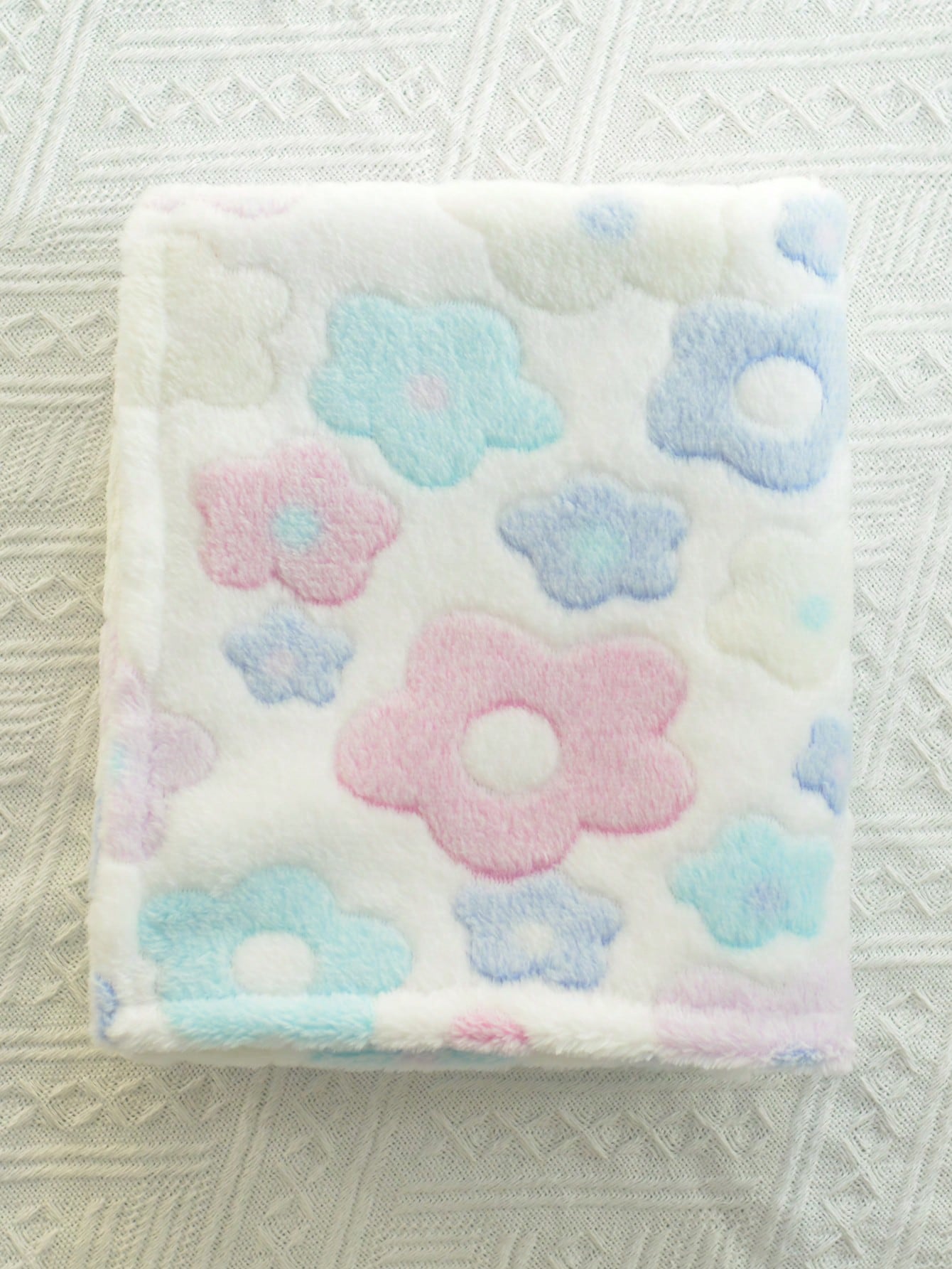 1pc Unisex Newborn Plush Swaddling Blanket, Super Soft, Warm, Breathable, Suitable For Baby Strollers