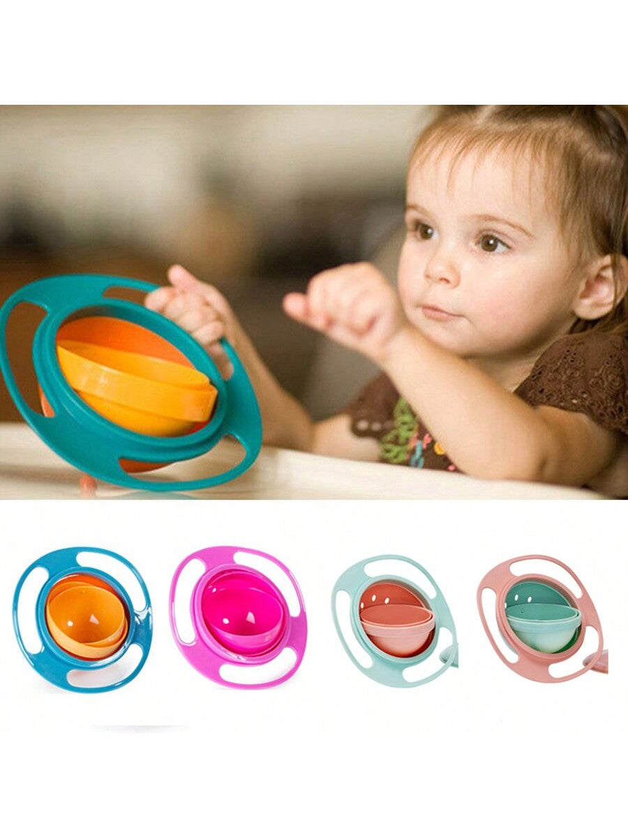 1pc Baby Fun Gyroscopic Bowl 360 Degree Rotation Anti-Spill Bowl Children Balance Bowl