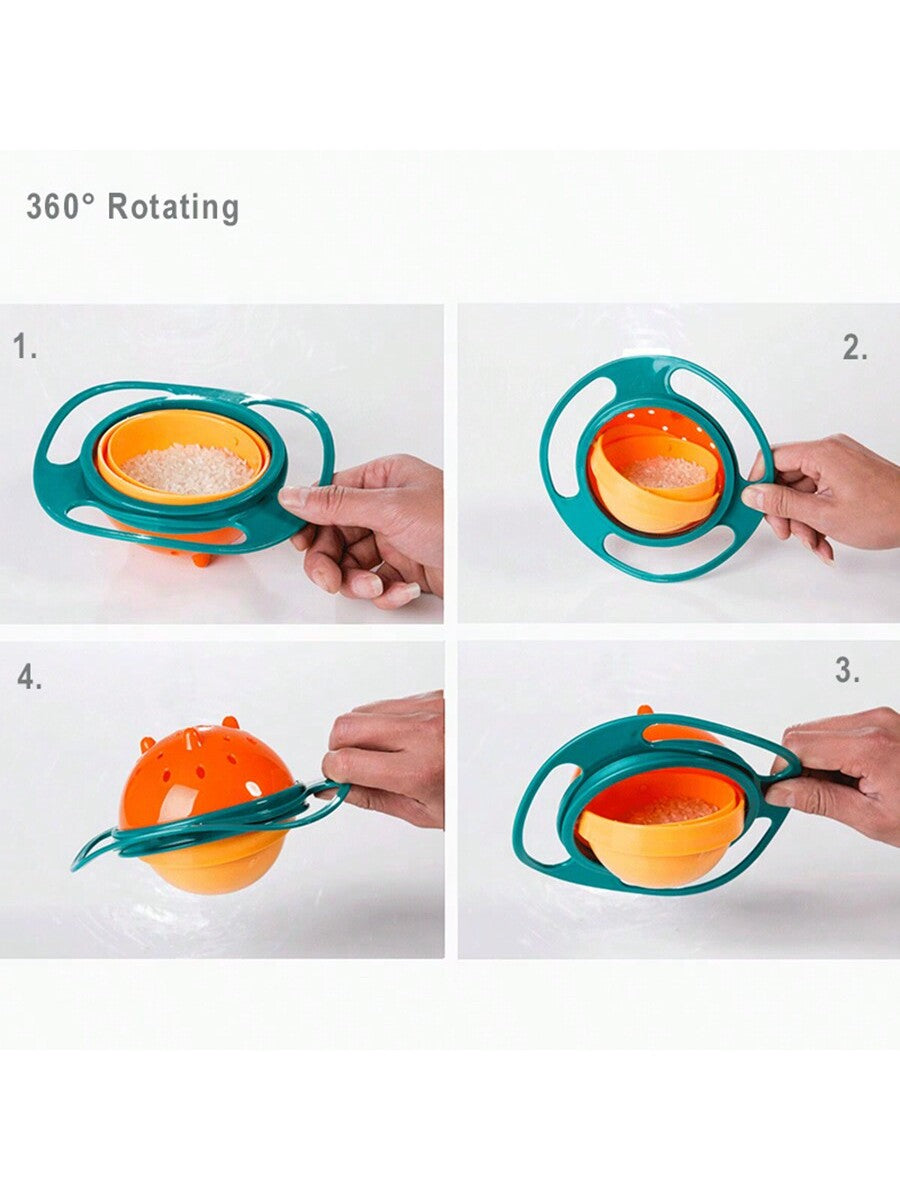 1pc Baby Fun Gyroscopic Bowl 360 Degree Rotation Anti-Spill Bowl Children Balance Bowl