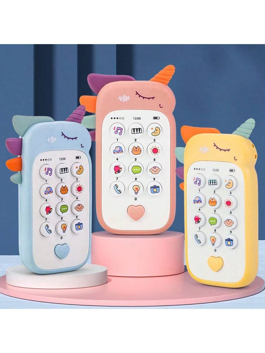 Baby Phone Toy Music Sound Telephone Sleeping Toys With Teether Simulation Toys Phone Infant Early Educational Toy Kids Gifts