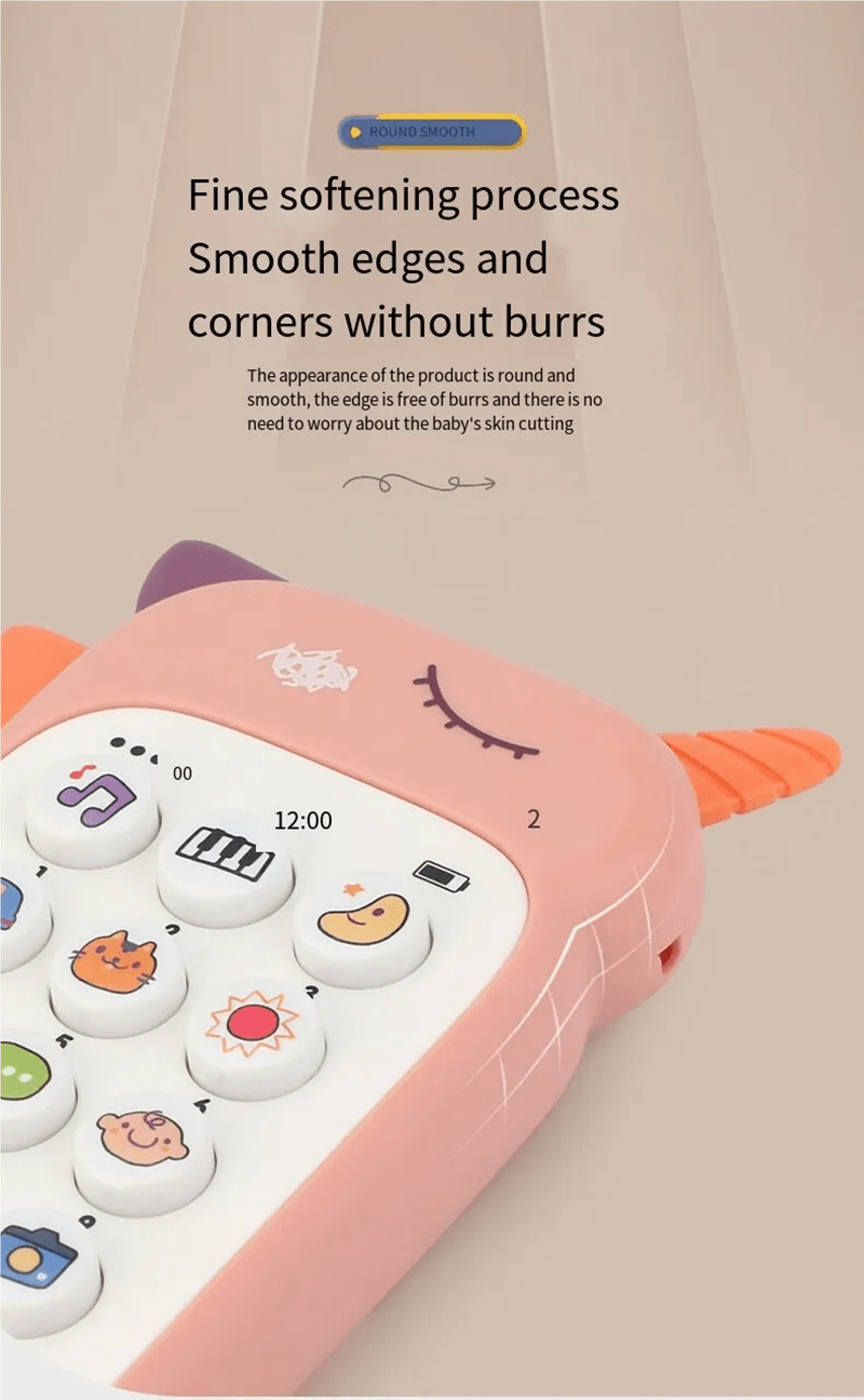 Baby Phone Toy Music Sound Telephone Sleeping Toys With Teether Simulation Toys Phone Infant Early Educational Toy Kids Gifts