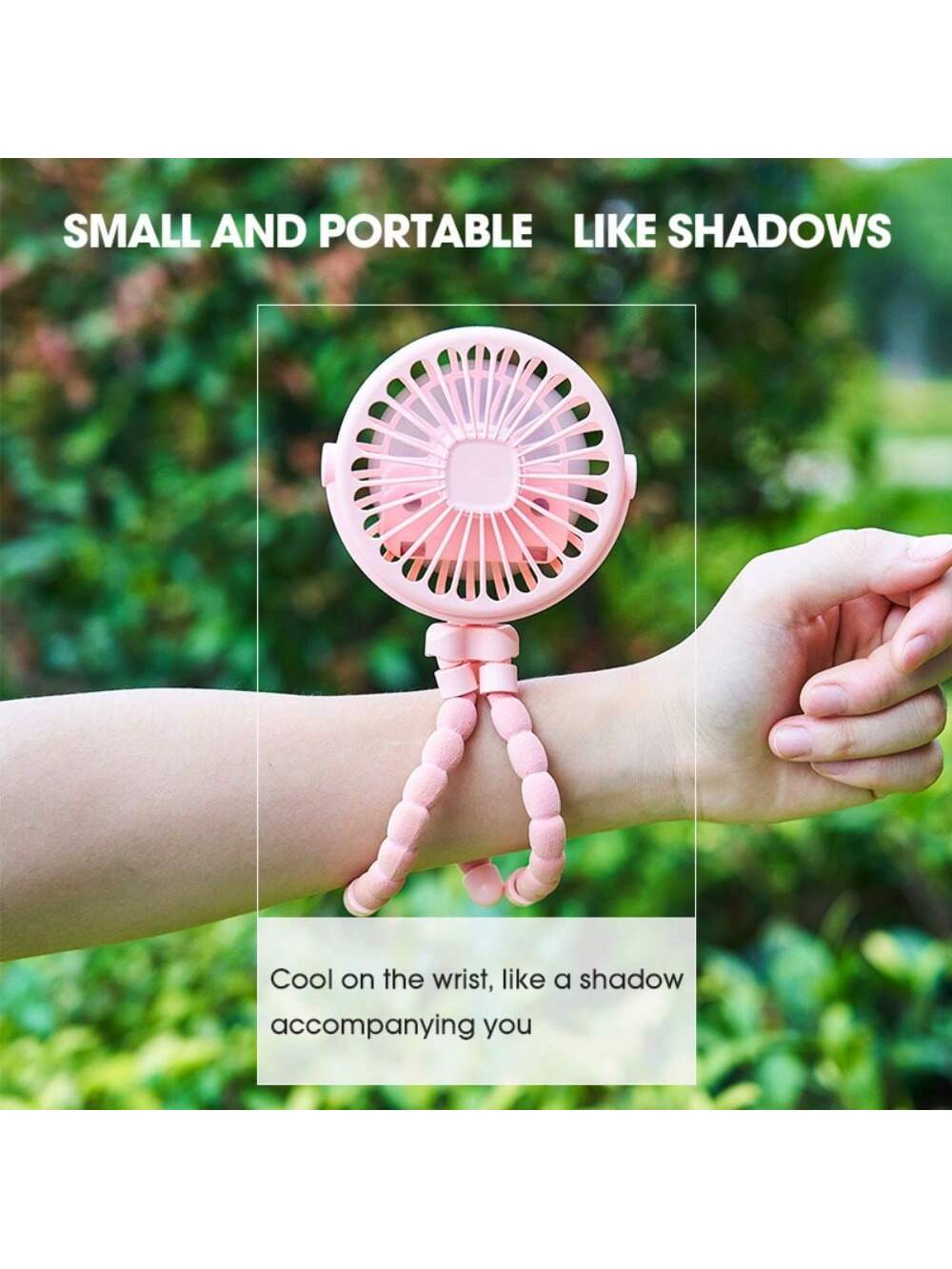 1pc Baby Stroller Fan, Usb Rechargeable Mini Desk Fan With Clip, Portable Octopus Handheld Fan For Outdoor & Indoor Use, Led Night Light Function