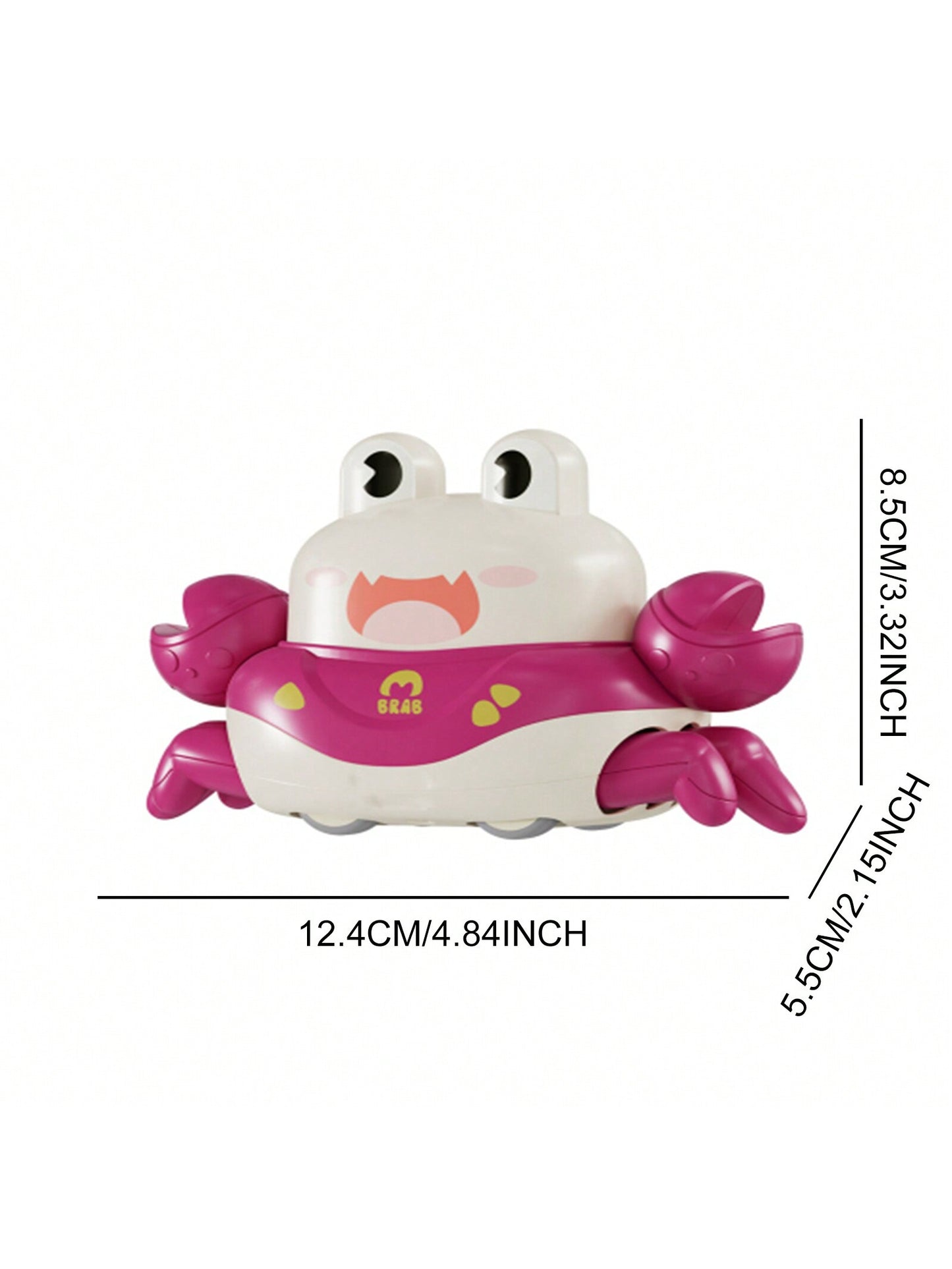 1pc Press & Go Crab Shaped Toy Car, Creative Cartoon Design Child Toy Suitable For 0-3 Years Old Kids, Educational Early Learning Toy For Toddlers, Ideal Gift For Baby Shower, Birthday